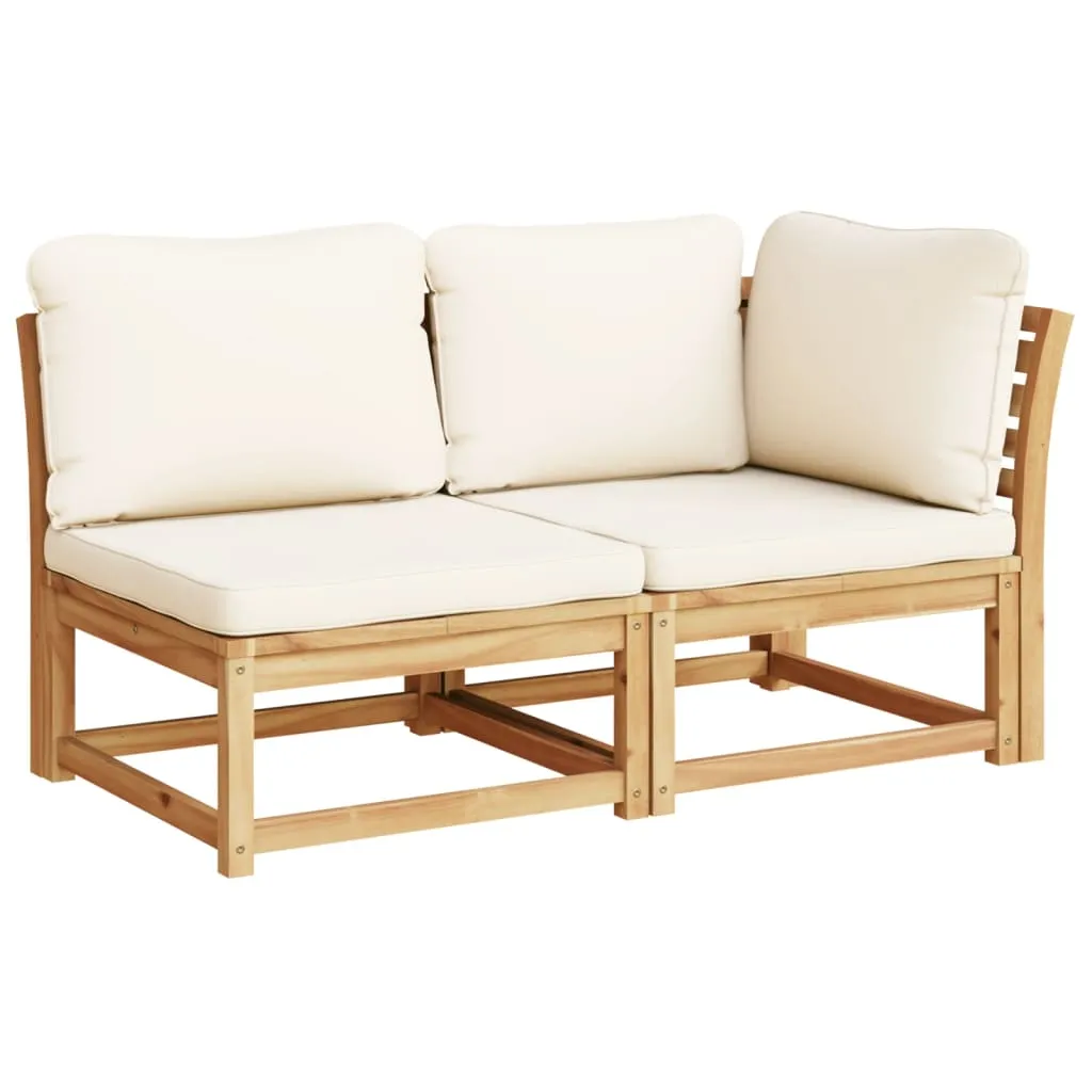 11 Piece Patio Lounge Set with Cushions Solid Wood Acacia