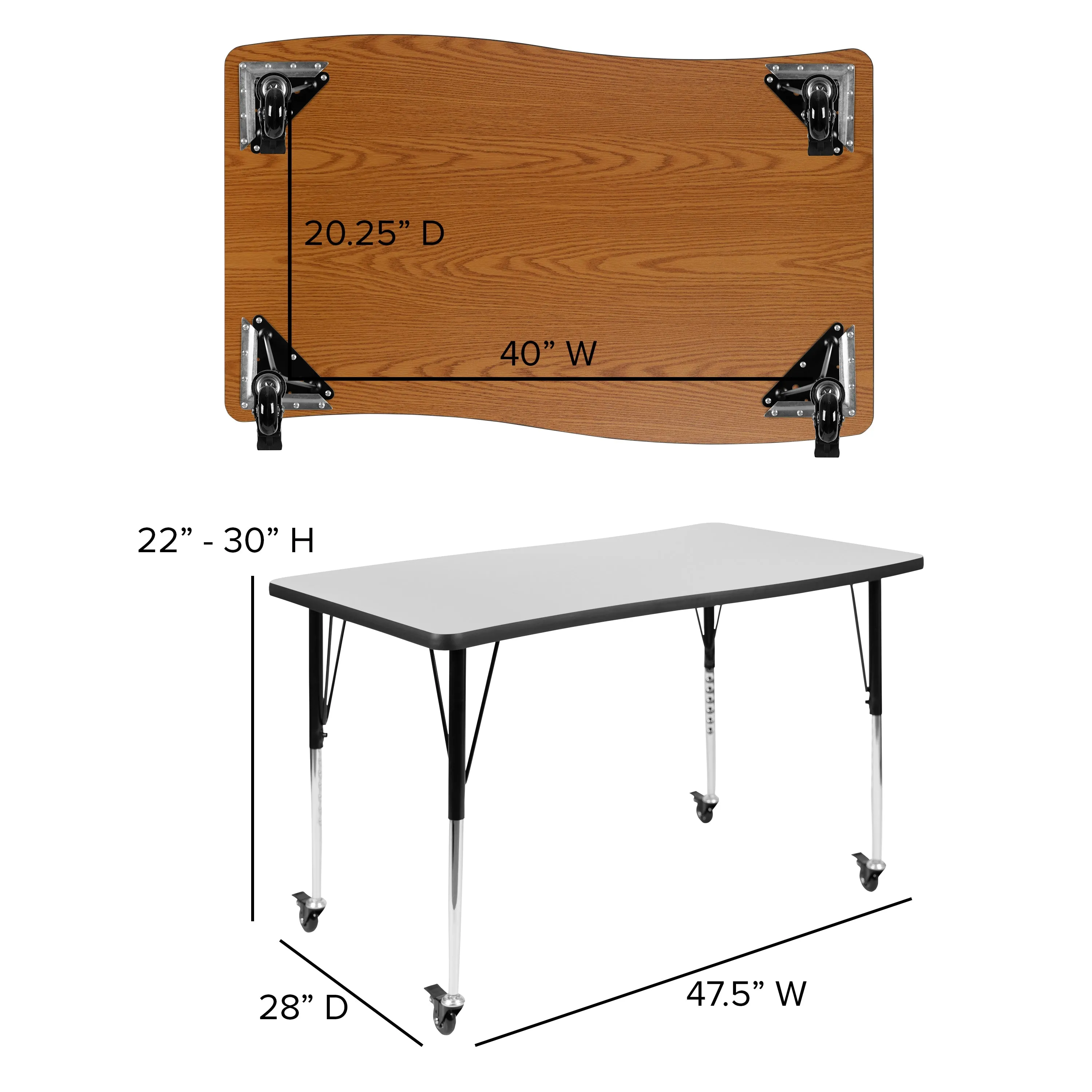 3PC 76" Oval Grey Table Set XU-GRP-A3048CON-48-GY-T-A-CAS-GG