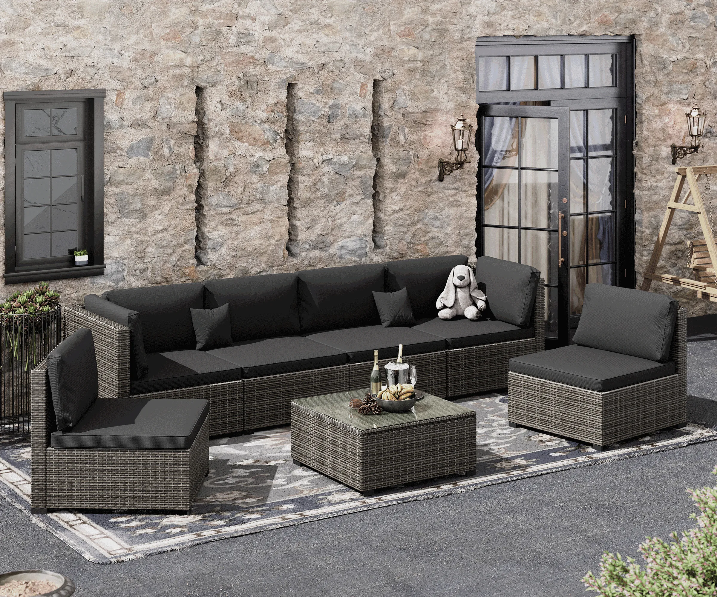 7 Pieces Patio Furniture Set