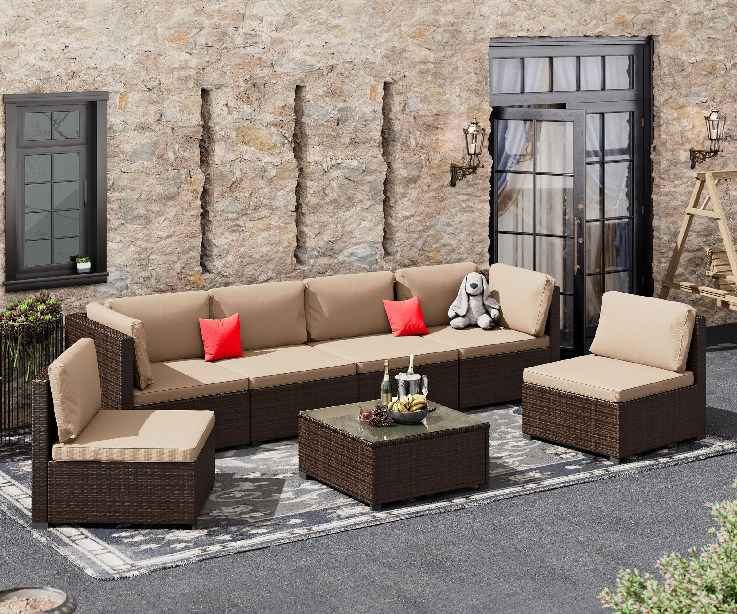 7 Pieces Patio Furniture Set