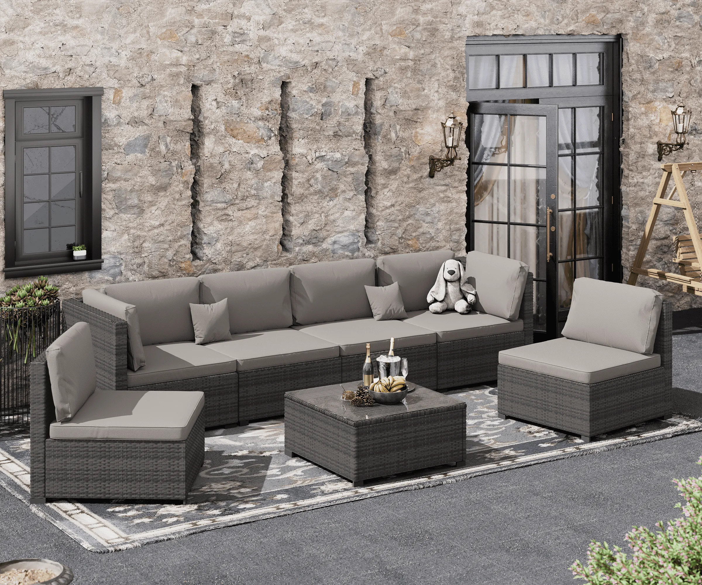 7 Pieces Patio Furniture Set