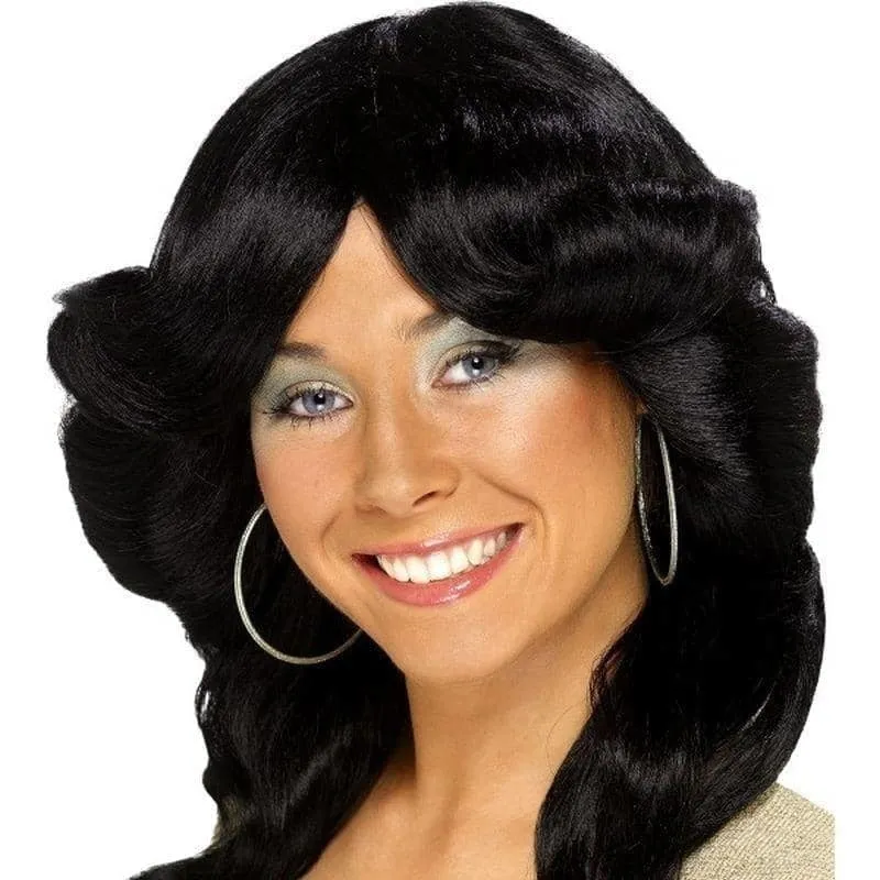 70s Flick Wig Adult Black