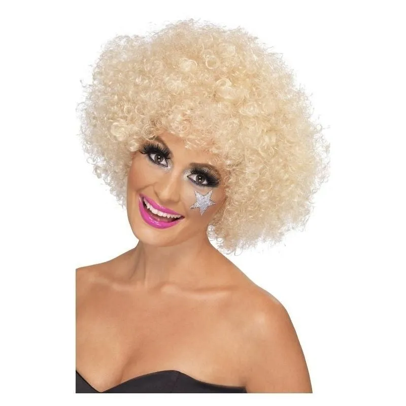 70s Funky Afro Wig Adult Blonde 120gm