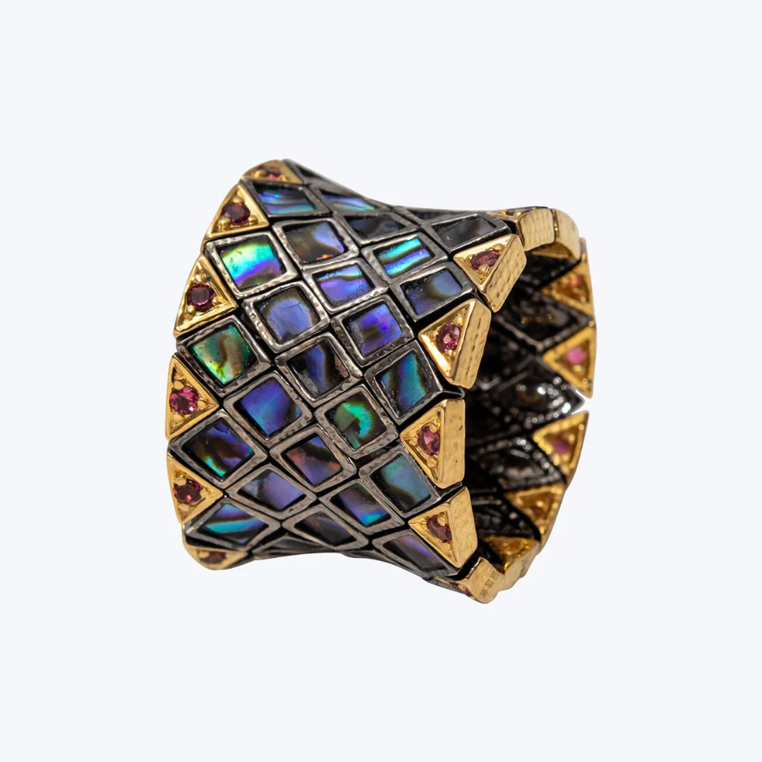 Abalone Shell Flexible Ring