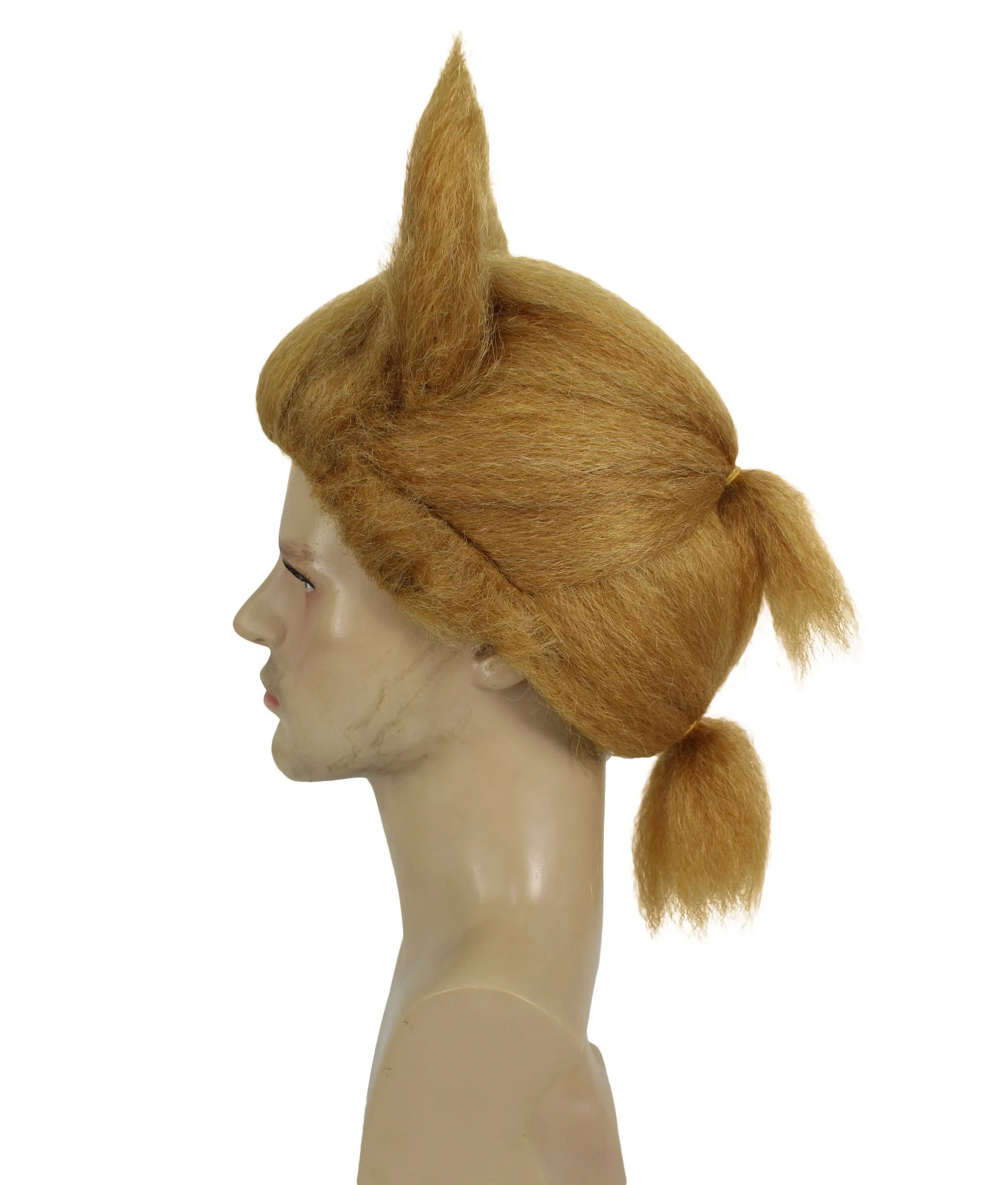 Adult Men's Blonde Half-man Half-dog Wig with Unruly Curls I Best for Halloween I Flame-retardant Synthetic Fiber