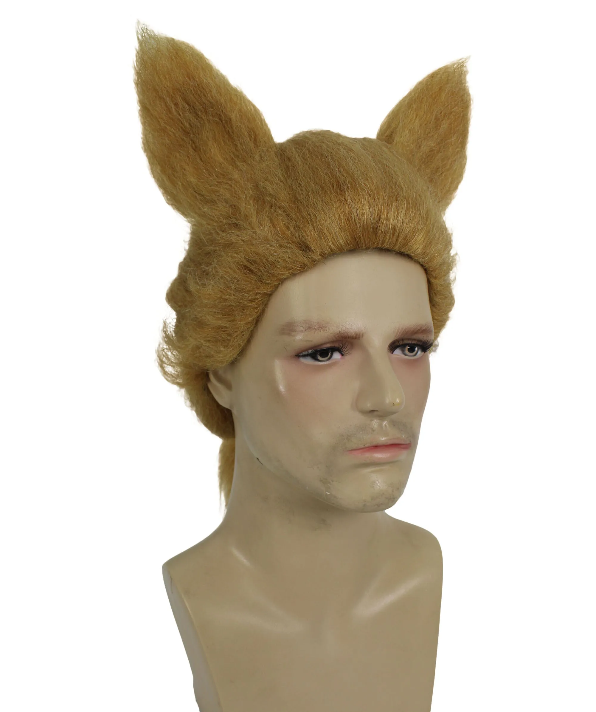 Adult Men's Blonde Half-man Half-dog Wig with Unruly Curls I Best for Halloween I Flame-retardant Synthetic Fiber