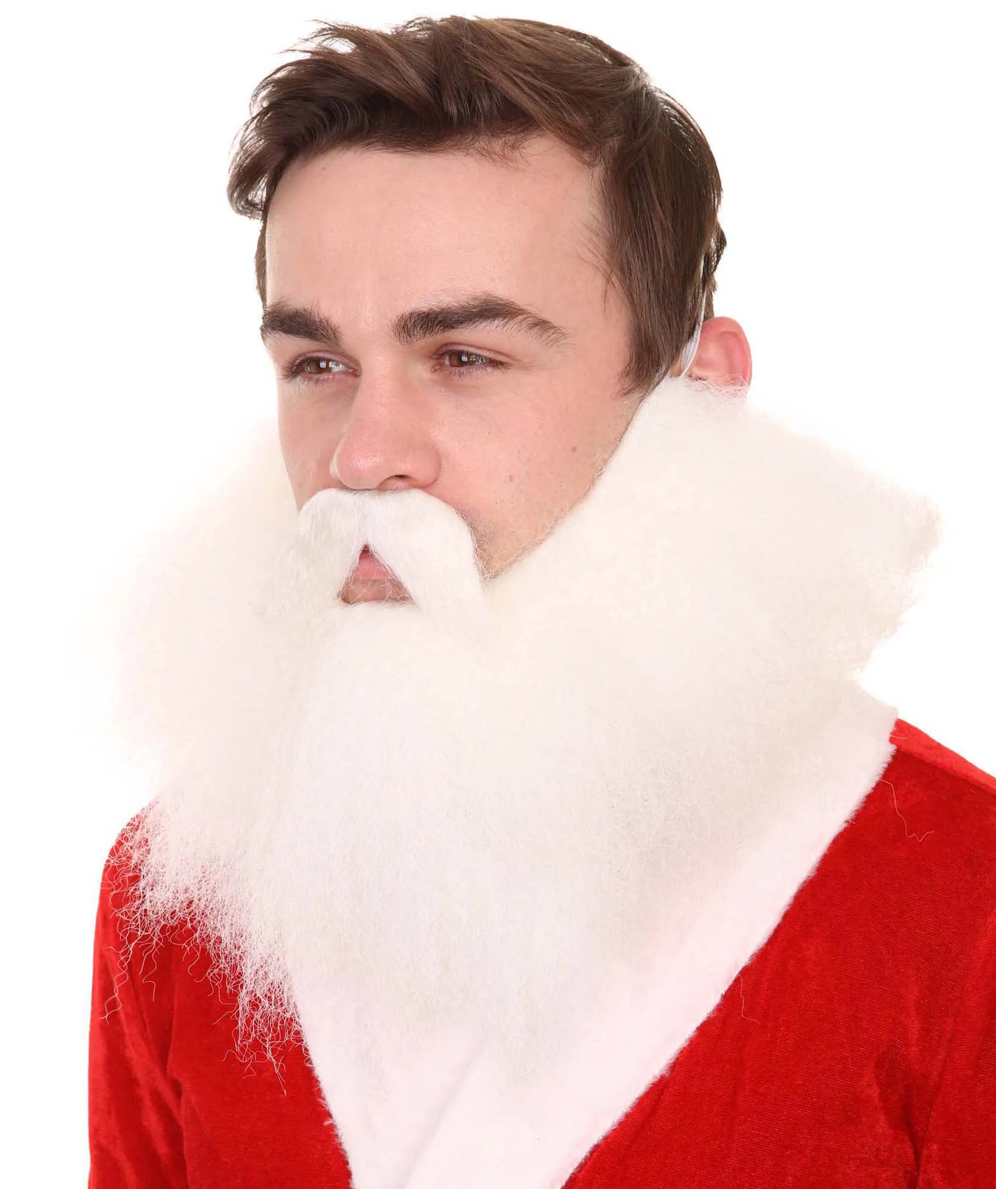 Adult Men's Christmas Santa Beard Set With Mustache | Perfect for Christmas and Halloween | Flame-retardant Synthetic Fiber