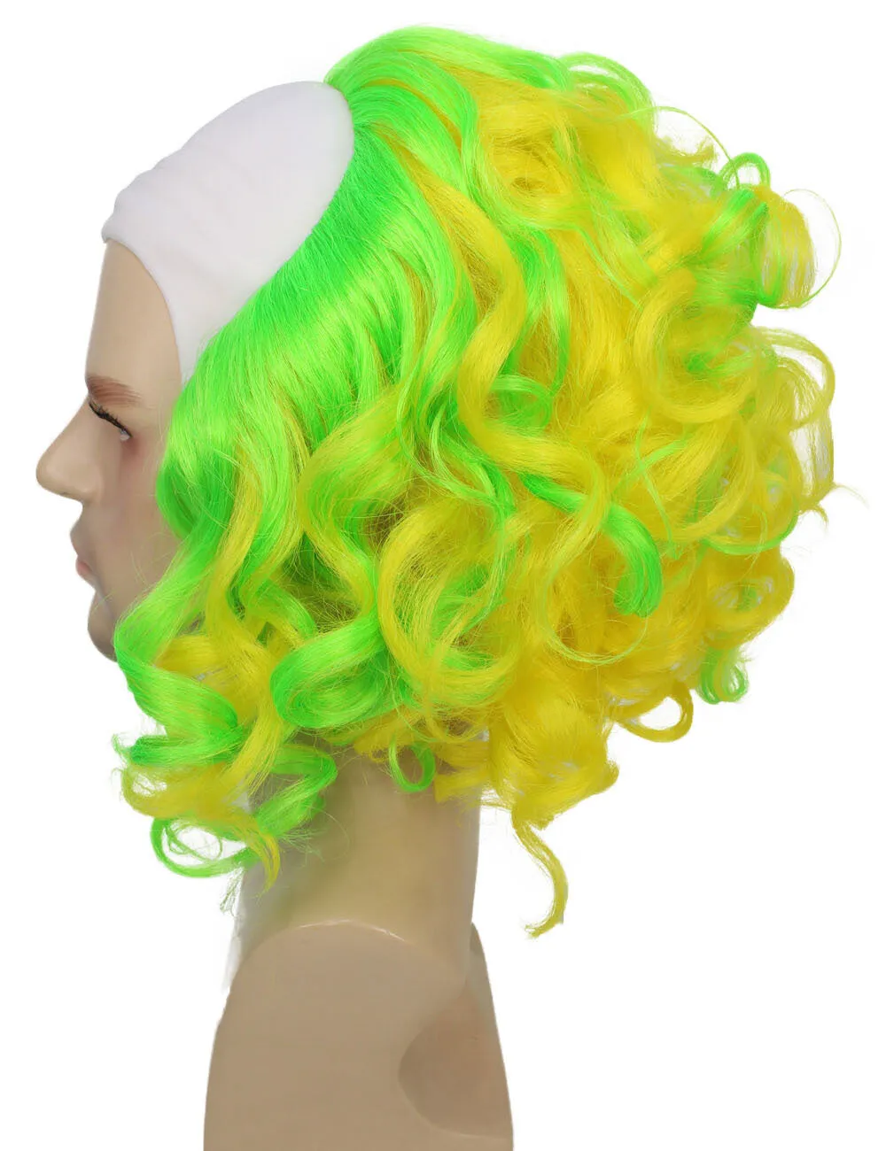 Adult Men's One Size Green Clown Wig| Perfect for Halloween| Flame-retardant Synthetic Fiber