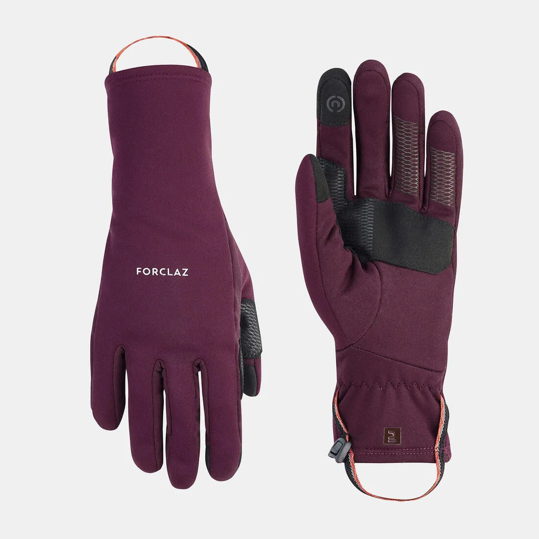 Adult mountain trekking tactile stretch gloves - MT500