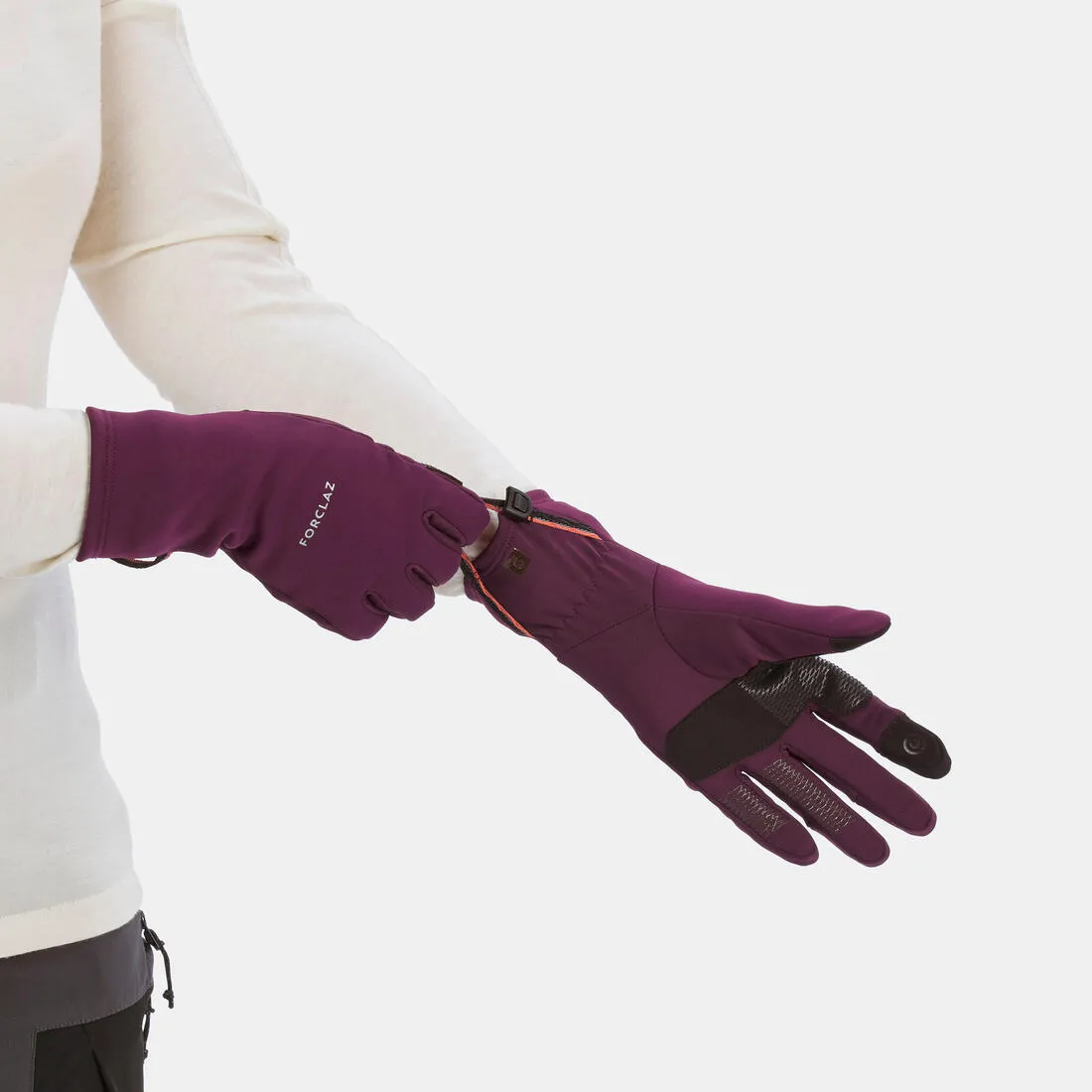 Adult mountain trekking tactile stretch gloves - MT500