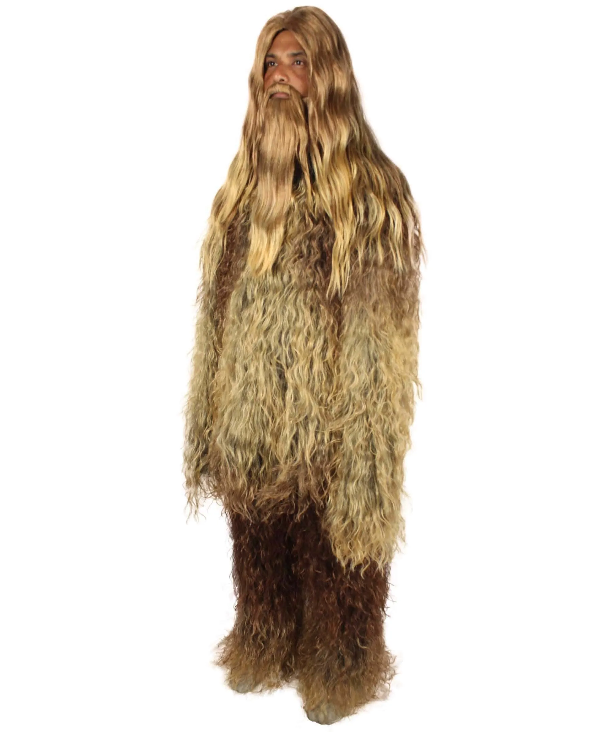 Adult Unisex Bigfoot Horror Wig with Mustache and Beard Bundle | Multiple Color Options