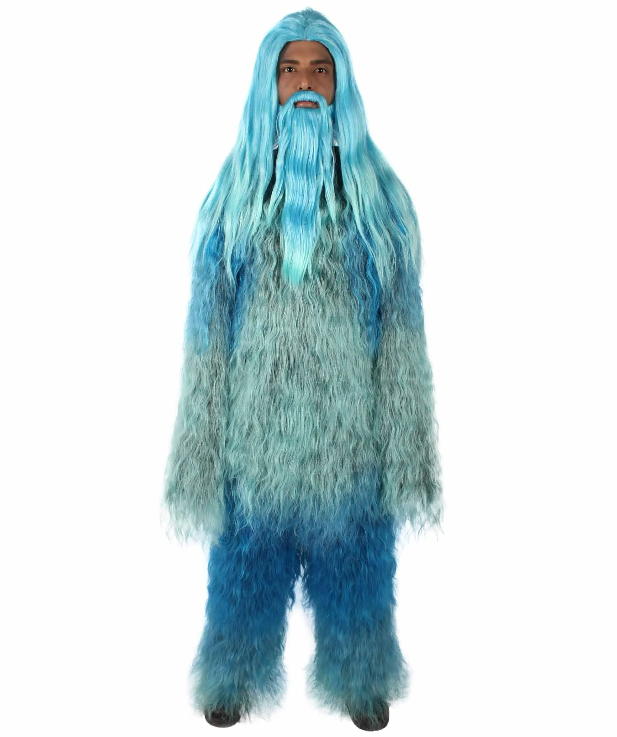 Adult Unisex Bigfoot Horror Wig with Mustache and Beard Bundle | Multiple Color Options