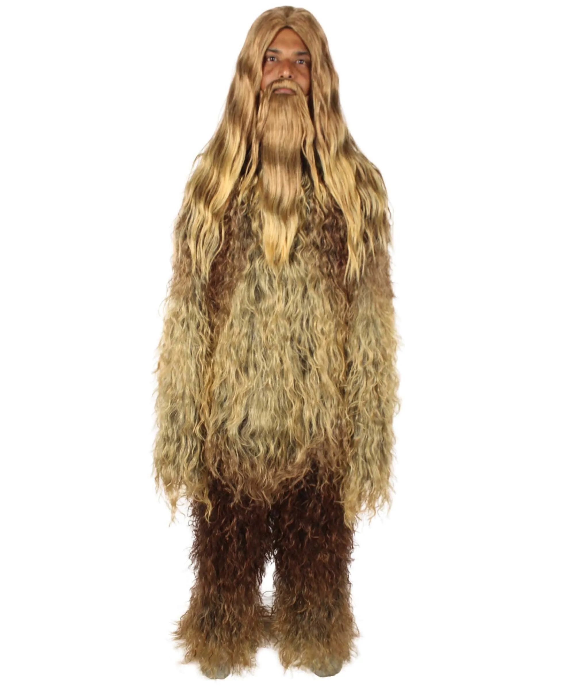 Adult Unisex Bigfoot Horror Wig with Mustache and Beard Bundle | Multiple Color Options