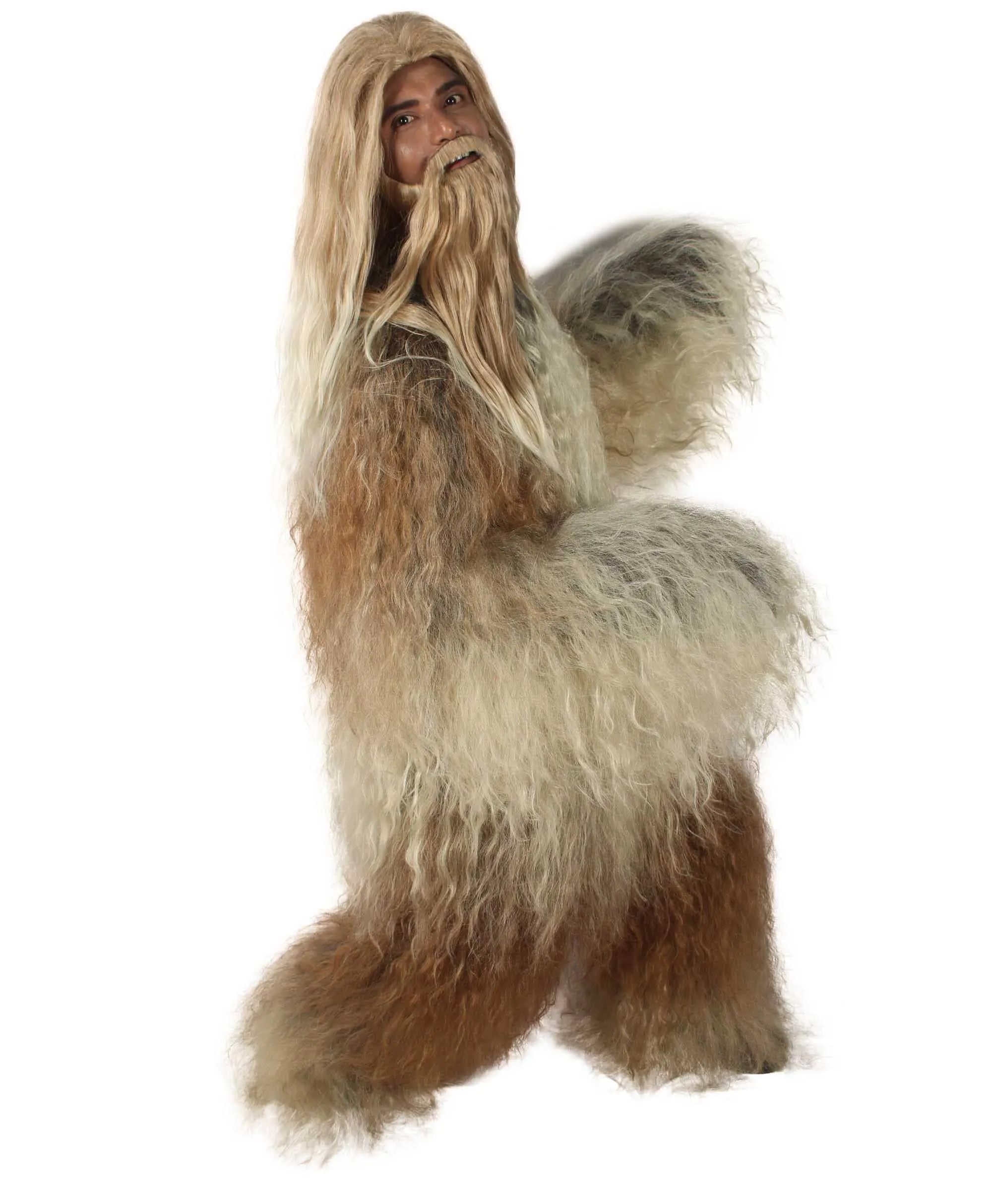 Adult Unisex Bigfoot Horror Wig with Mustache and Beard Bundle | Multiple Color Options