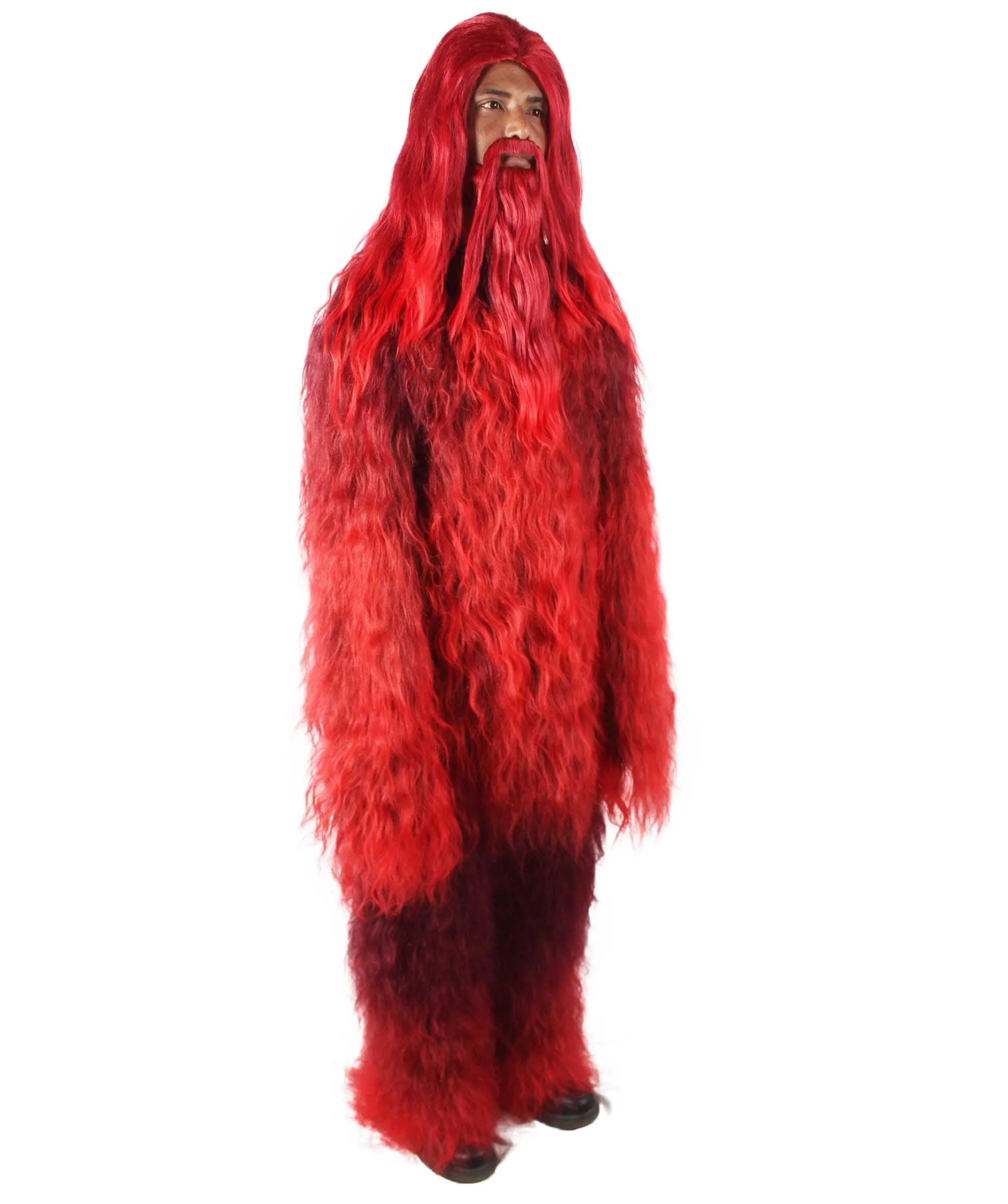 Adult Unisex Bigfoot Horror Wig with Mustache and Beard Bundle | Multiple Color Options