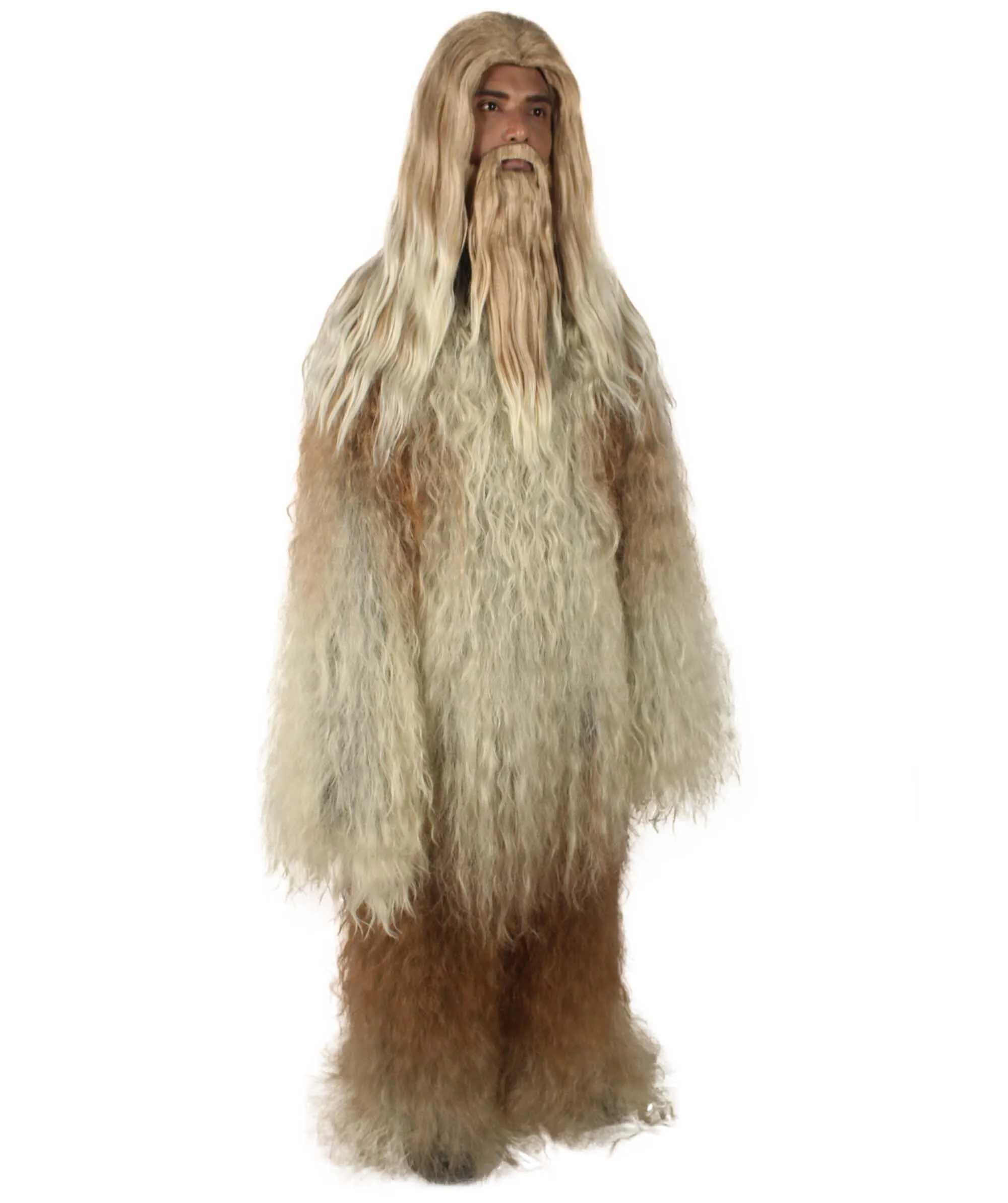 Adult Unisex Bigfoot Horror Wig with Mustache and Beard Bundle | Multiple Color Options