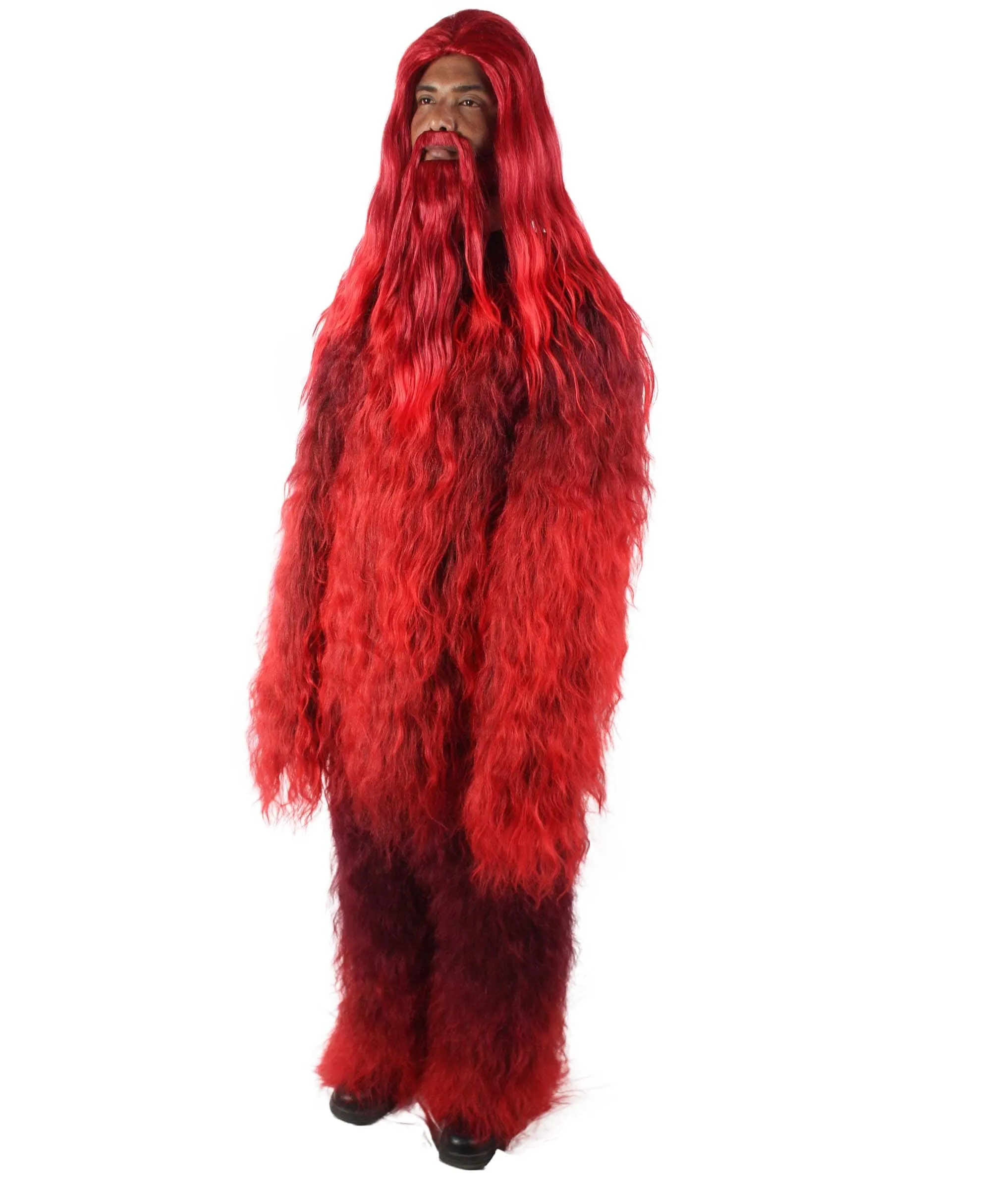 Adult Unisex Bigfoot Horror Wig with Mustache and Beard Bundle | Multiple Color Options