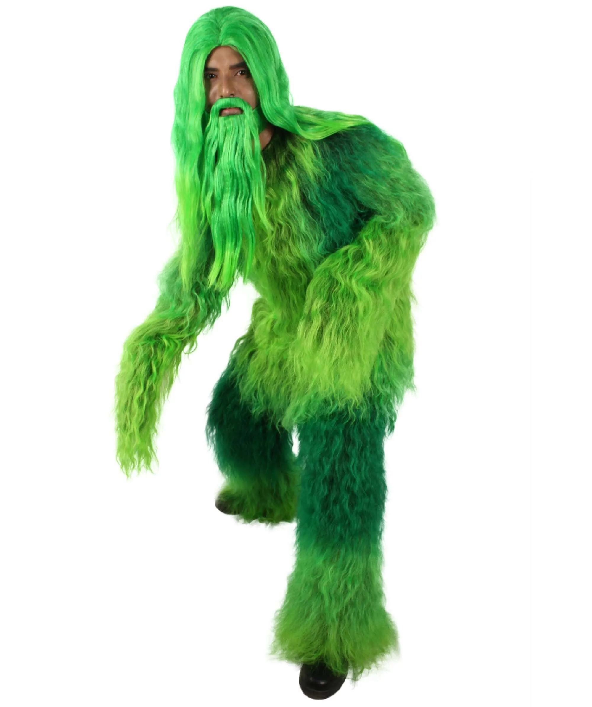 Adult Unisex Bigfoot Horror Wig with Mustache and Beard Bundle | Multiple Color Options