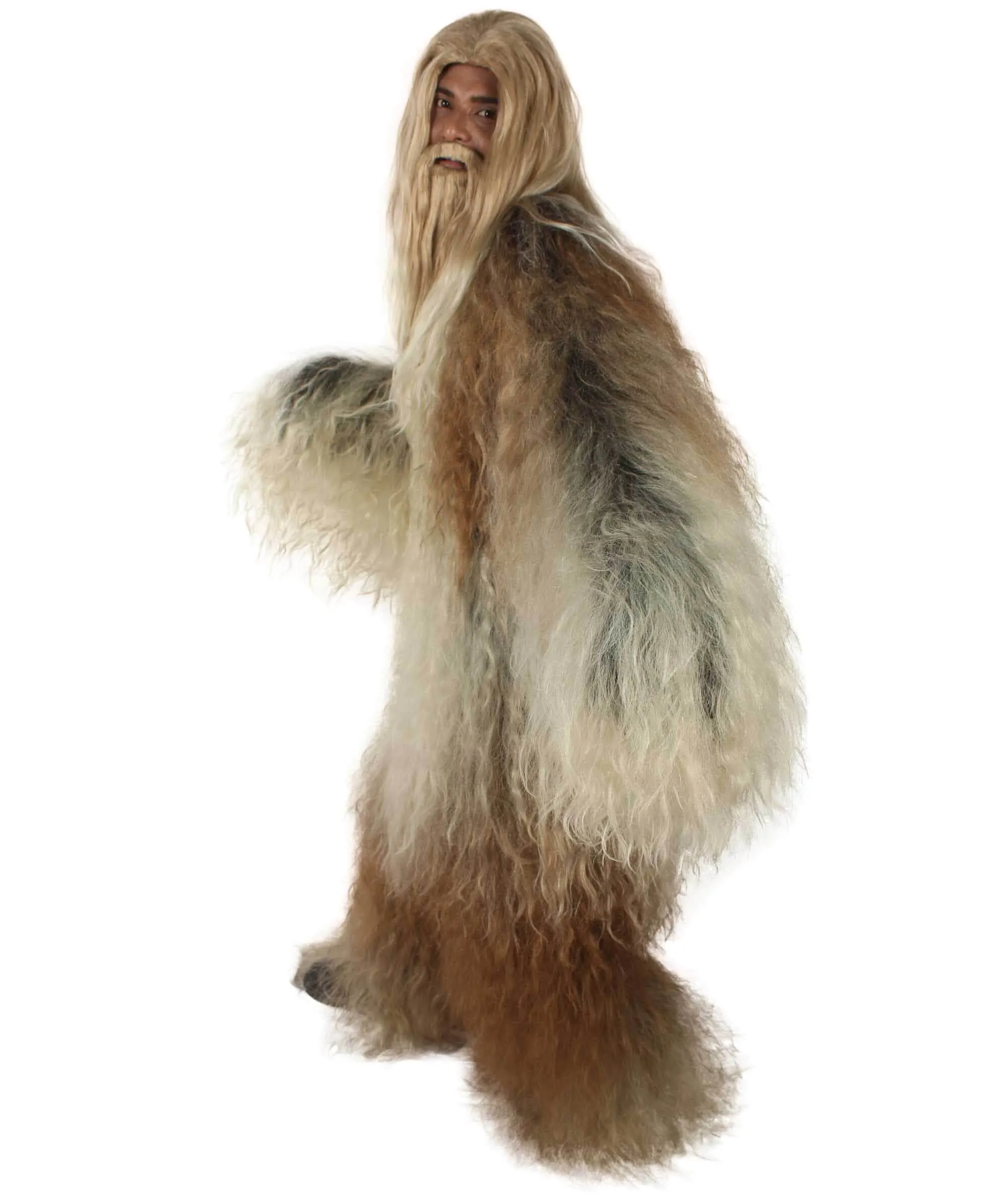 Adult Unisex Bigfoot Horror Wig with Mustache and Beard Bundle | Multiple Color Options