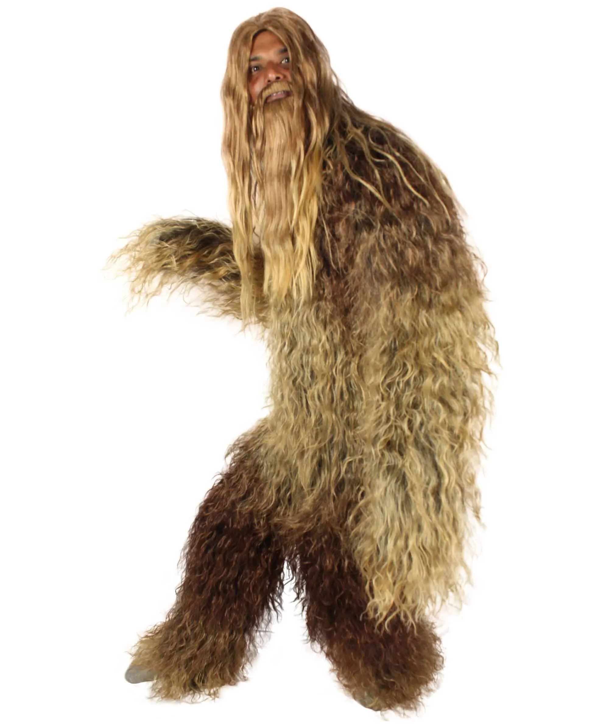 Adult Unisex Bigfoot Horror Wig with Mustache and Beard Bundle | Multiple Color Options