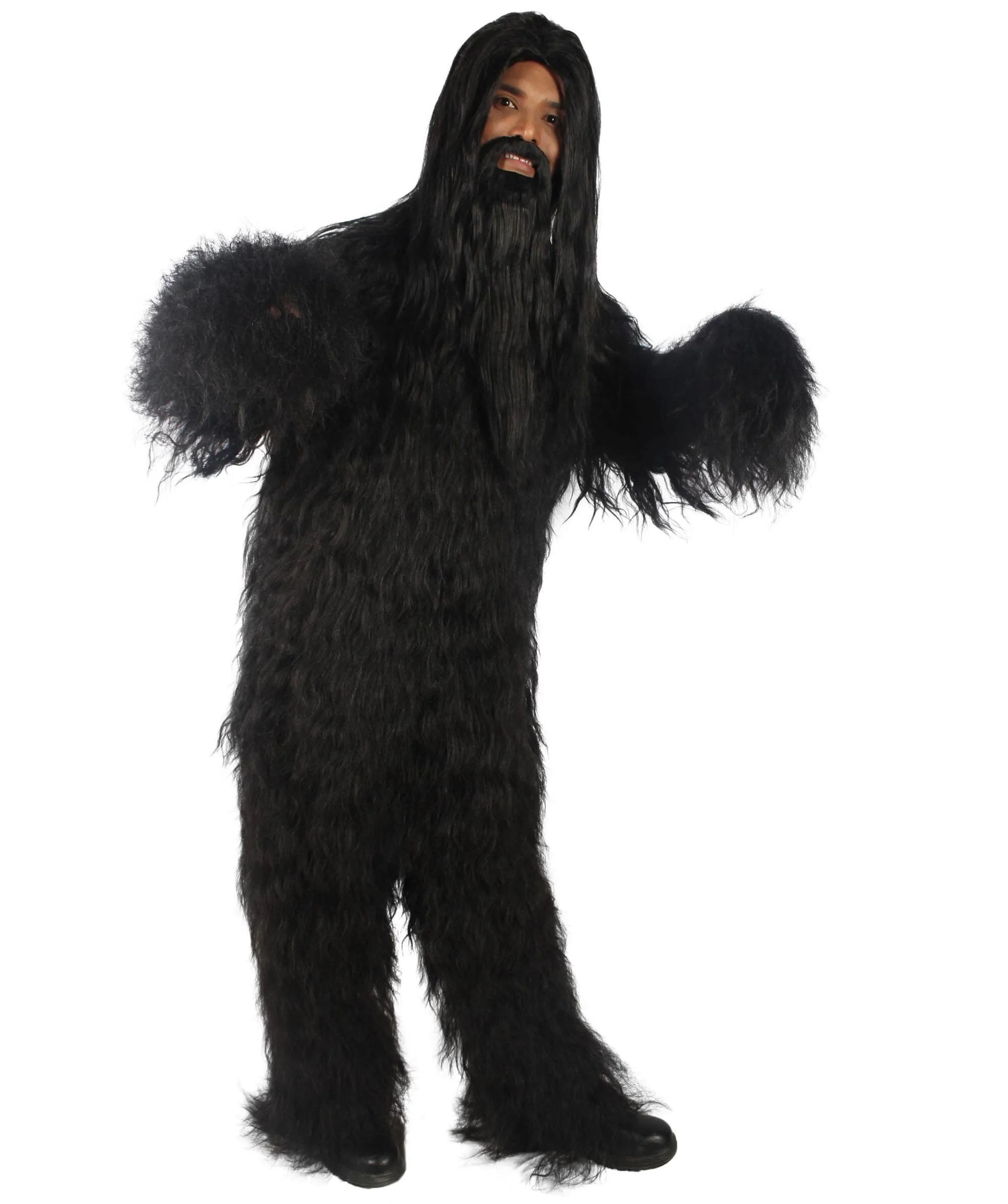 Adult Unisex Bigfoot Horror Wig with Mustache and Beard Bundle | Multiple Color Options