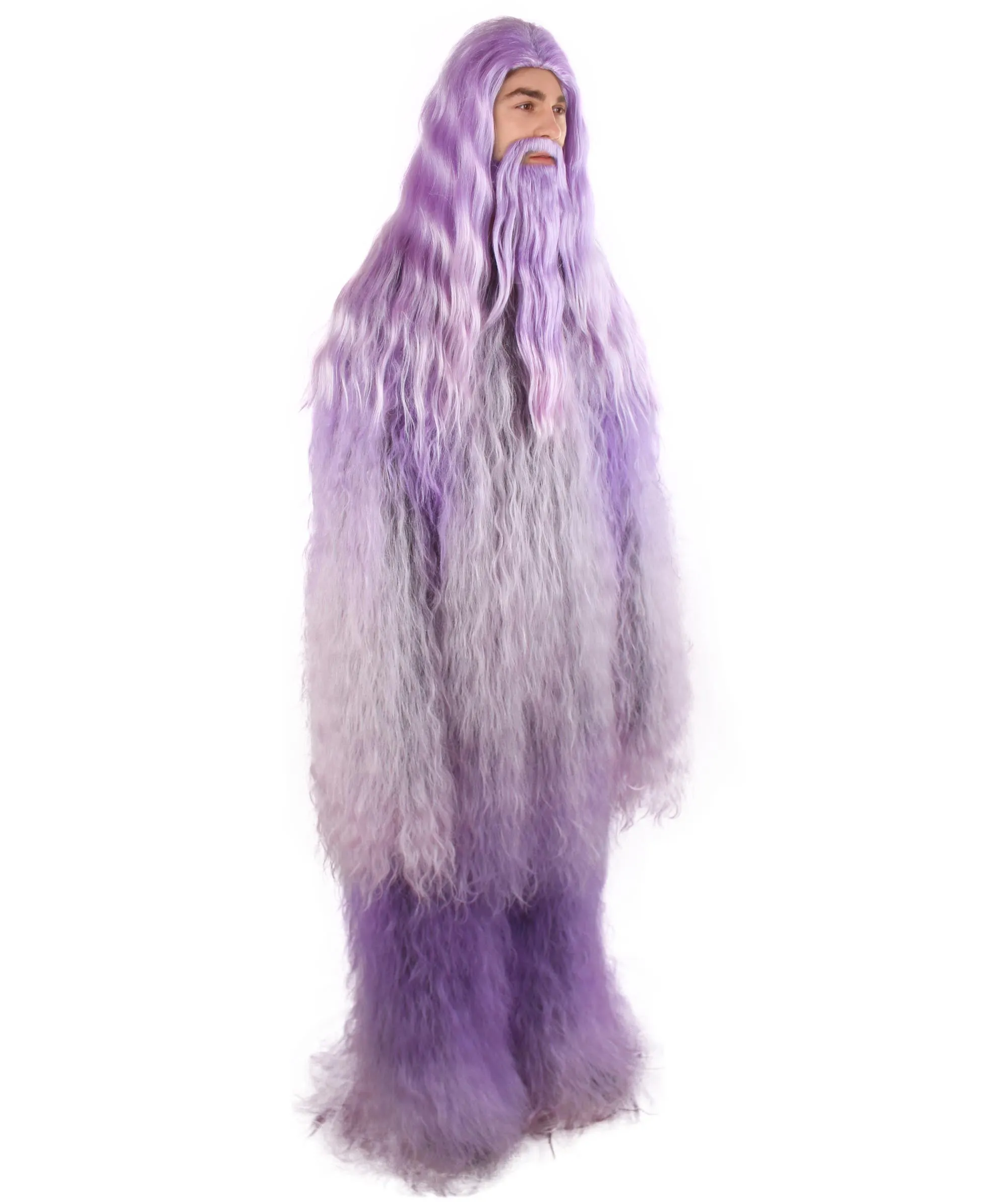 Adult Unisex Bigfoot Horror Wig with Mustache and Beard Bundle | Multiple Color Options