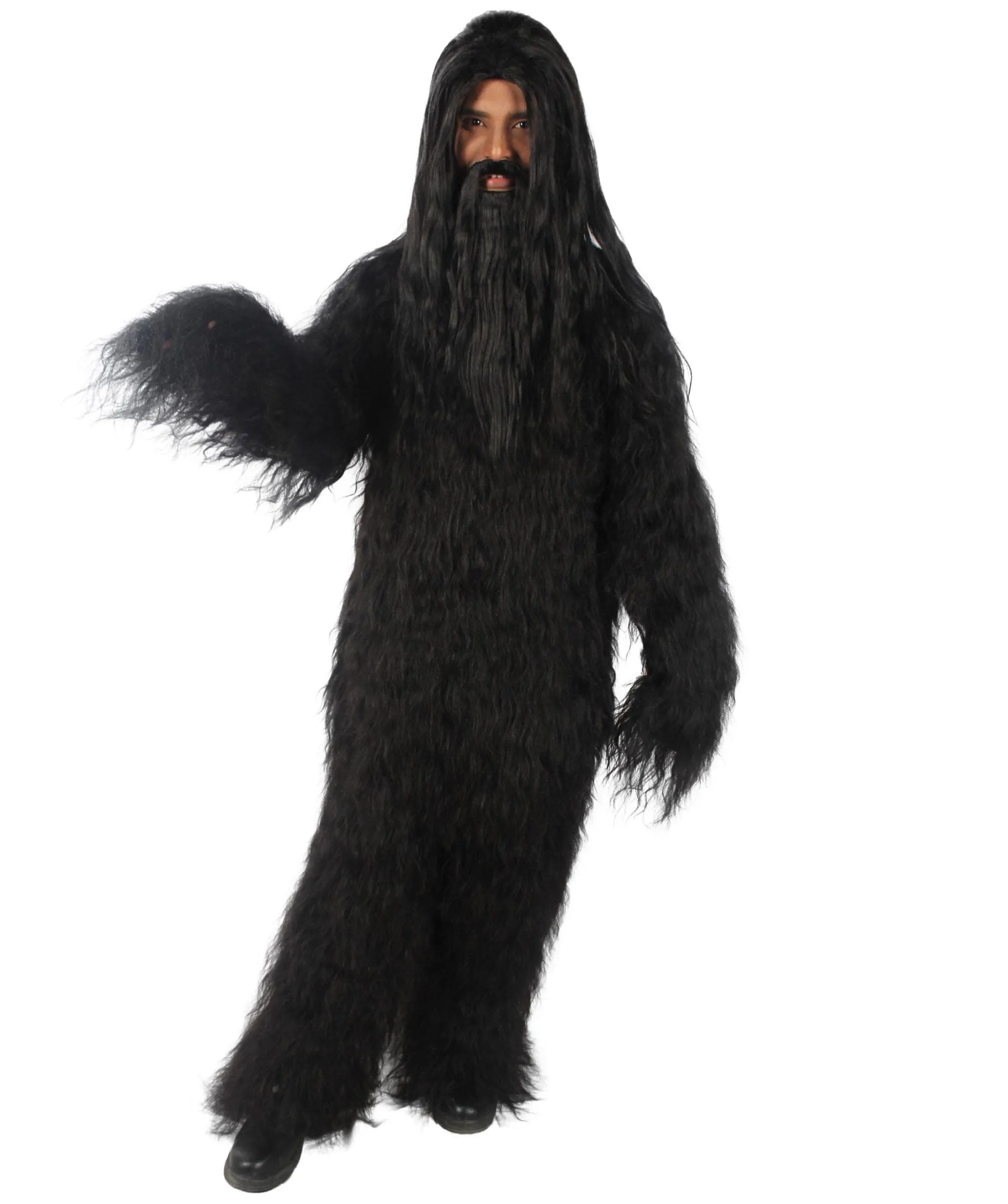 Adult Unisex Bigfoot Horror Wig with Mustache and Beard Bundle | Multiple Color Options