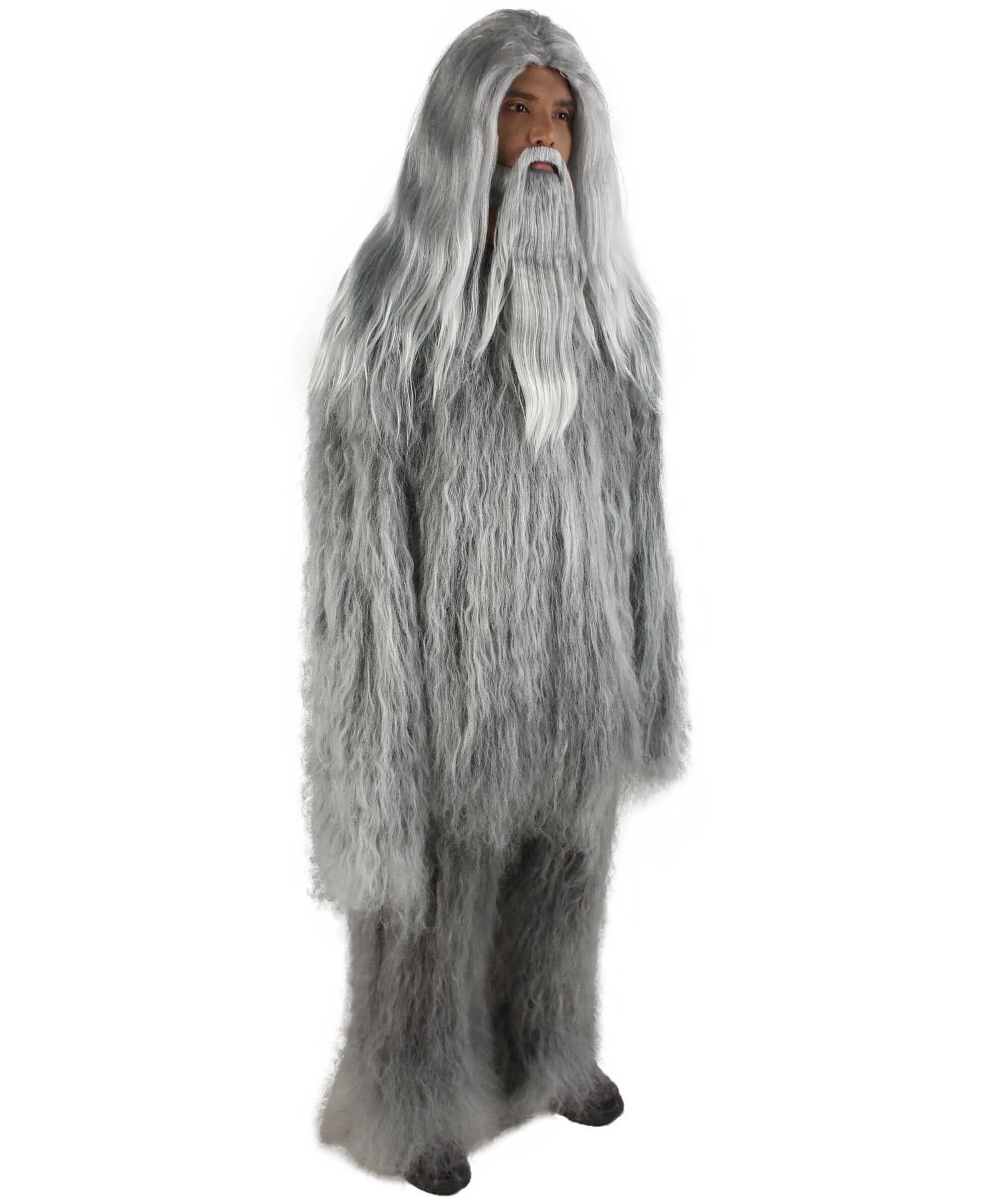 Adult Unisex Bigfoot Horror Wig with Mustache and Beard Bundle | Multiple Color Options