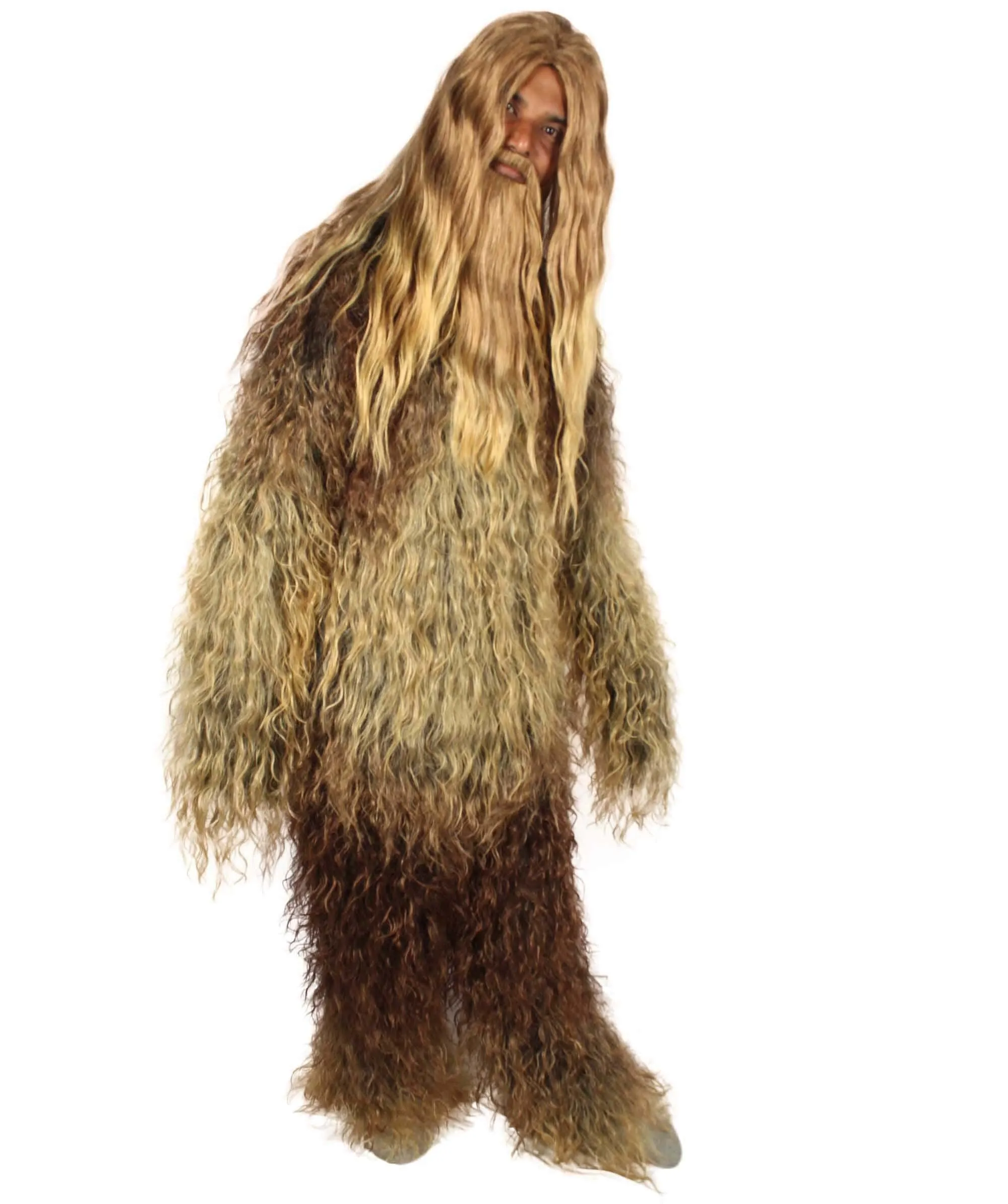 Adult Unisex Bigfoot Horror Wig with Mustache and Beard Bundle | Multiple Color Options