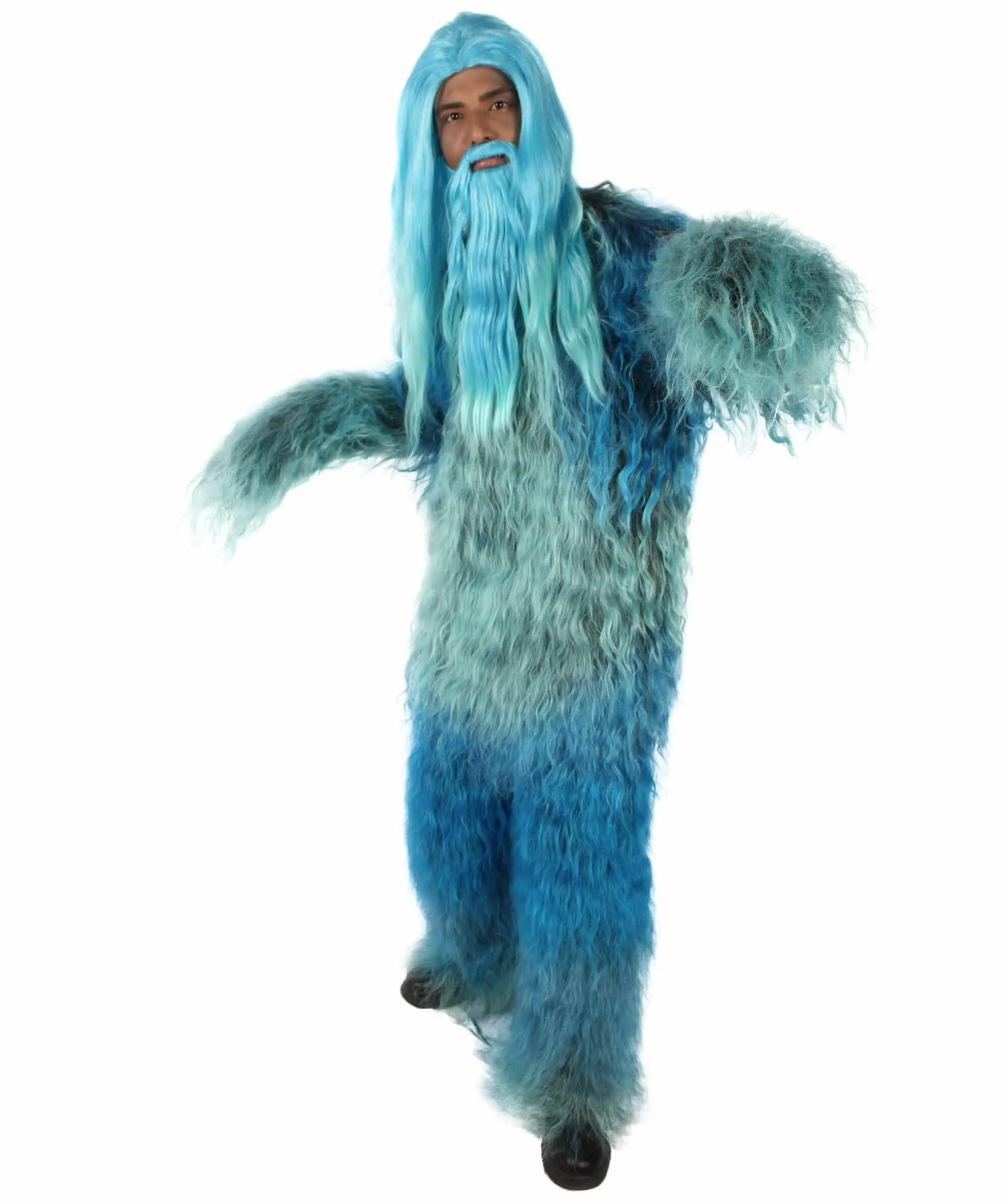 Adult Unisex Bigfoot Horror Wig with Mustache and Beard Bundle | Multiple Color Options