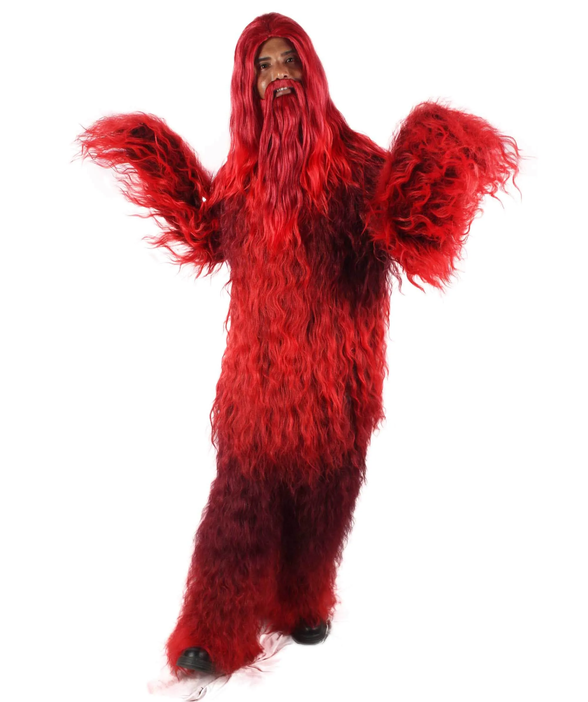 Adult Unisex Bigfoot Horror Wig with Mustache and Beard Bundle | Multiple Color Options