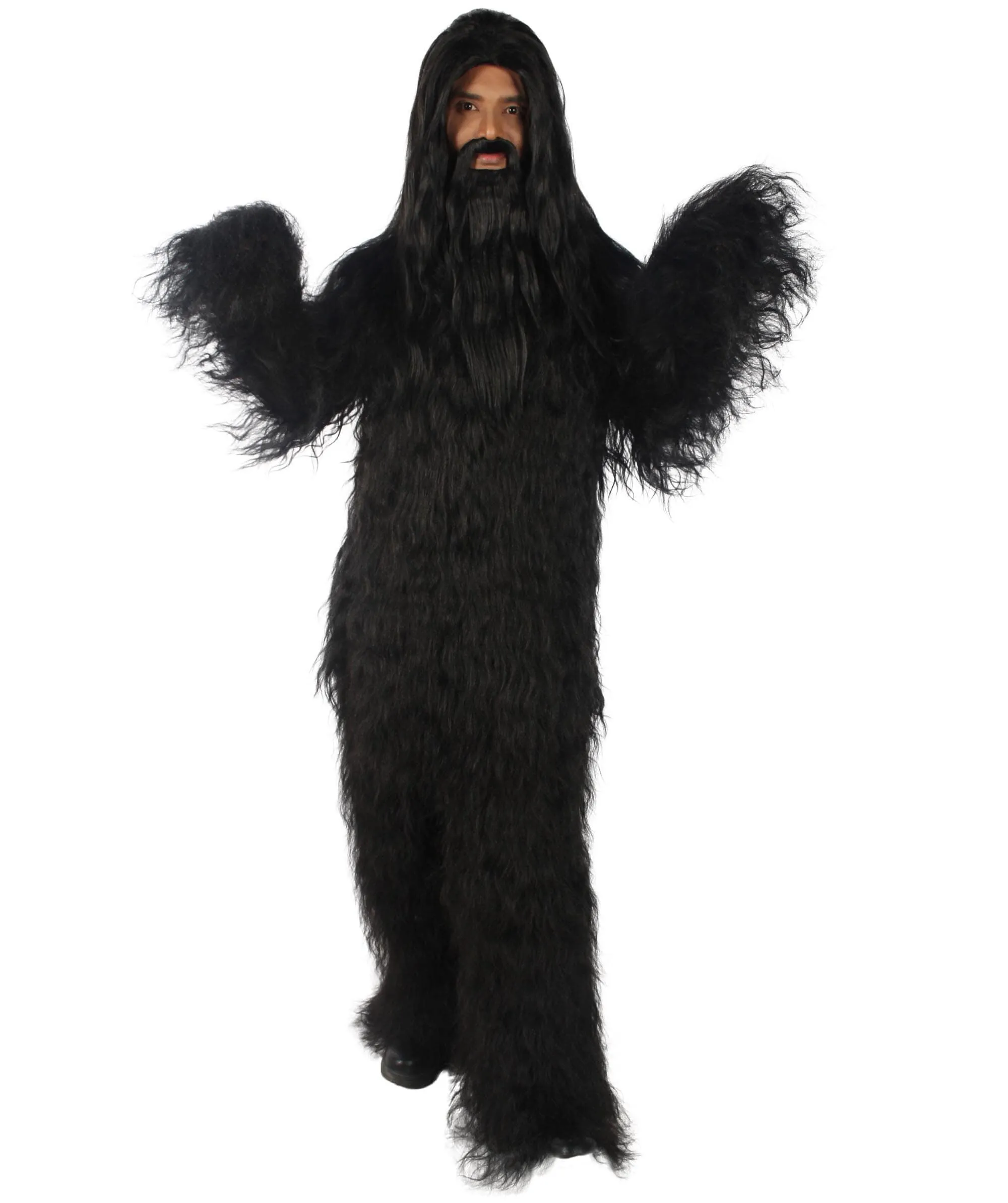 Adult Unisex Bigfoot Horror Wig with Mustache and Beard Bundle | Multiple Color Options