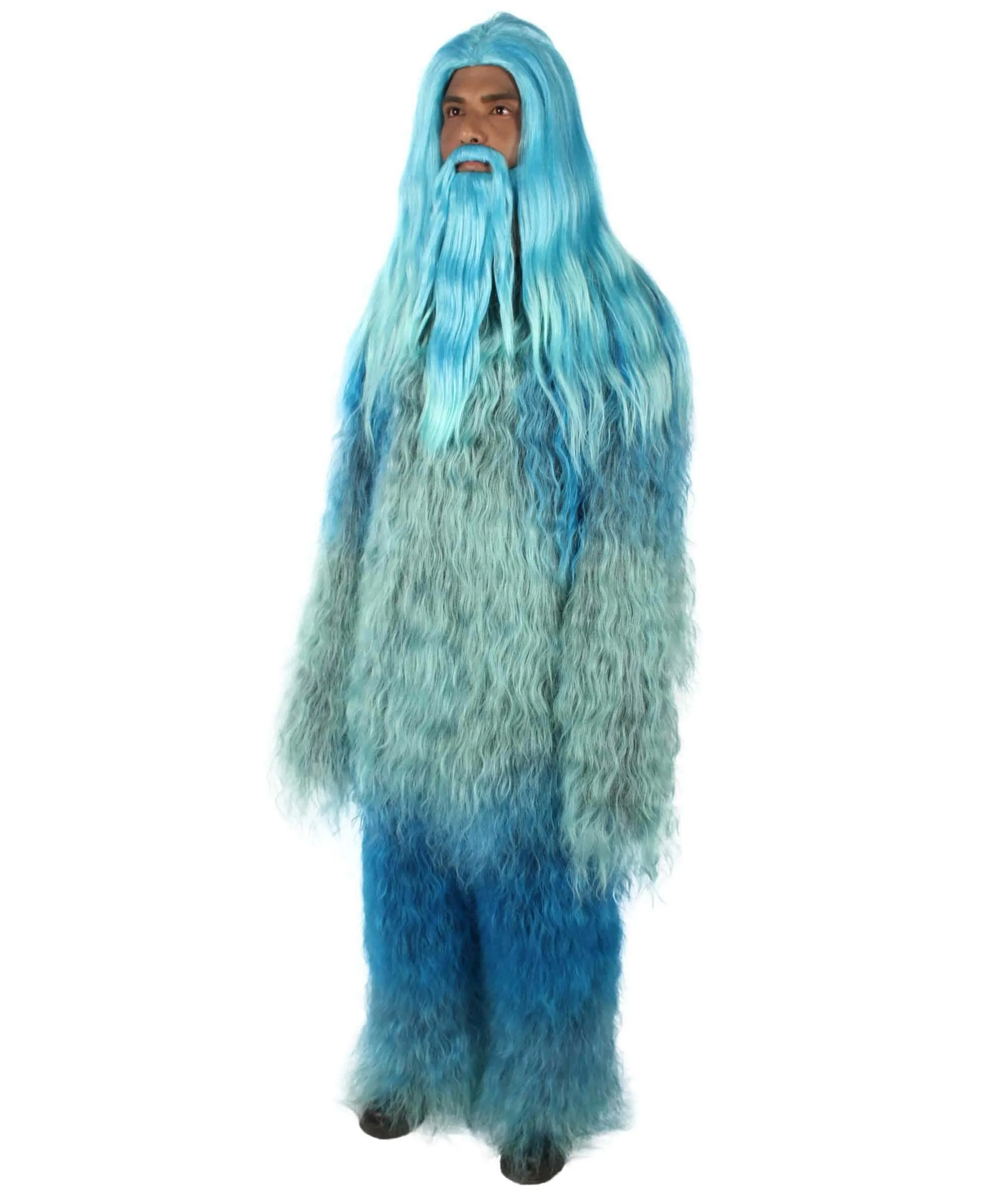 Adult Unisex Bigfoot Horror Wig with Mustache and Beard Bundle | Multiple Color Options