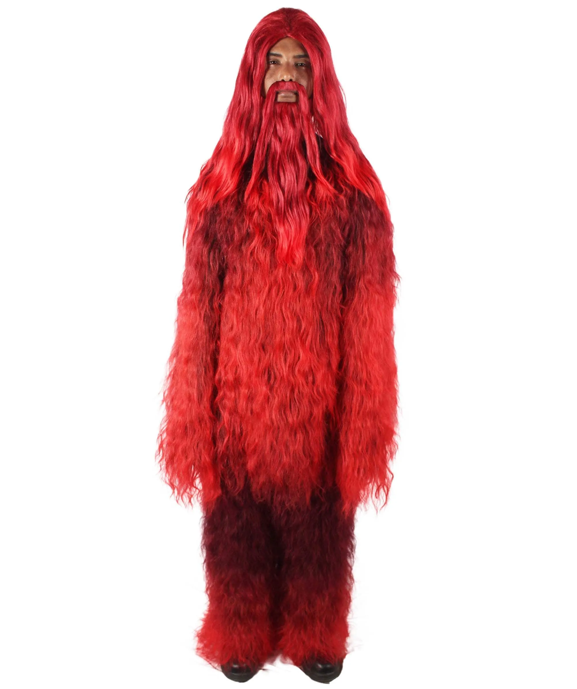 Adult Unisex Bigfoot Horror Wig with Mustache and Beard Bundle | Multiple Color Options