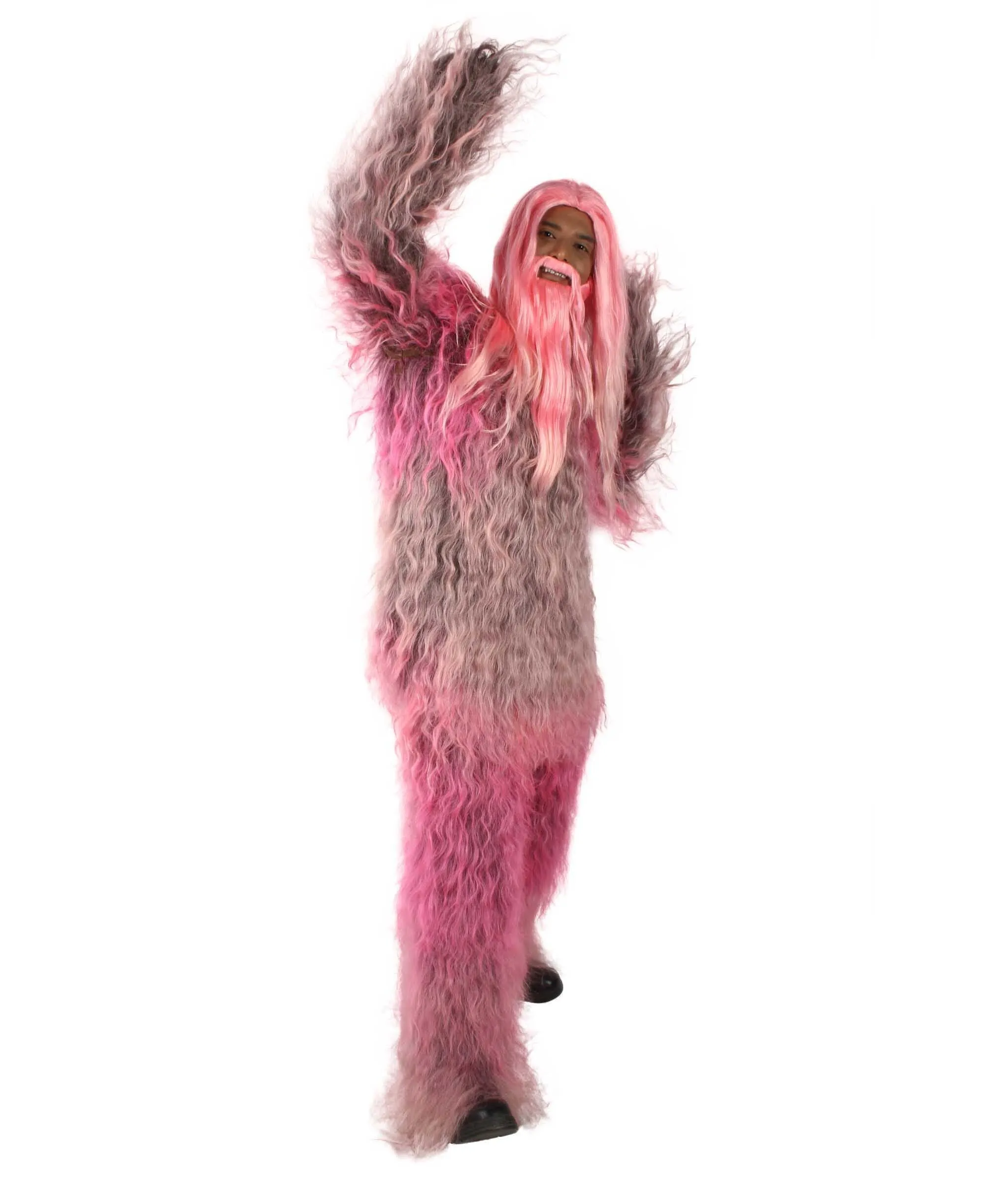 Adult Unisex Bigfoot Horror Wig with Mustache and Beard Bundle | Multiple Color Options