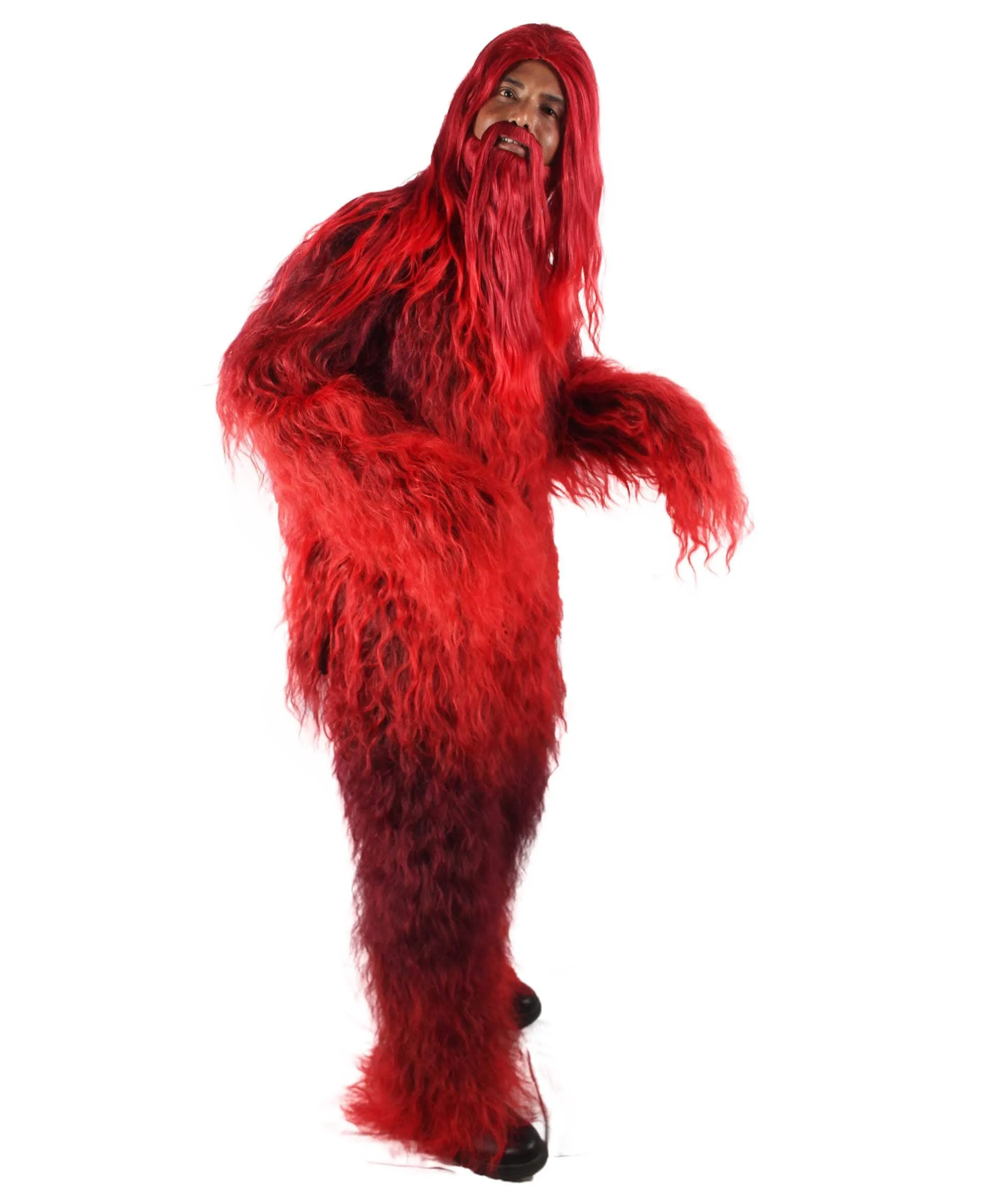 Adult Unisex Bigfoot Horror Wig with Mustache and Beard Bundle | Multiple Color Options