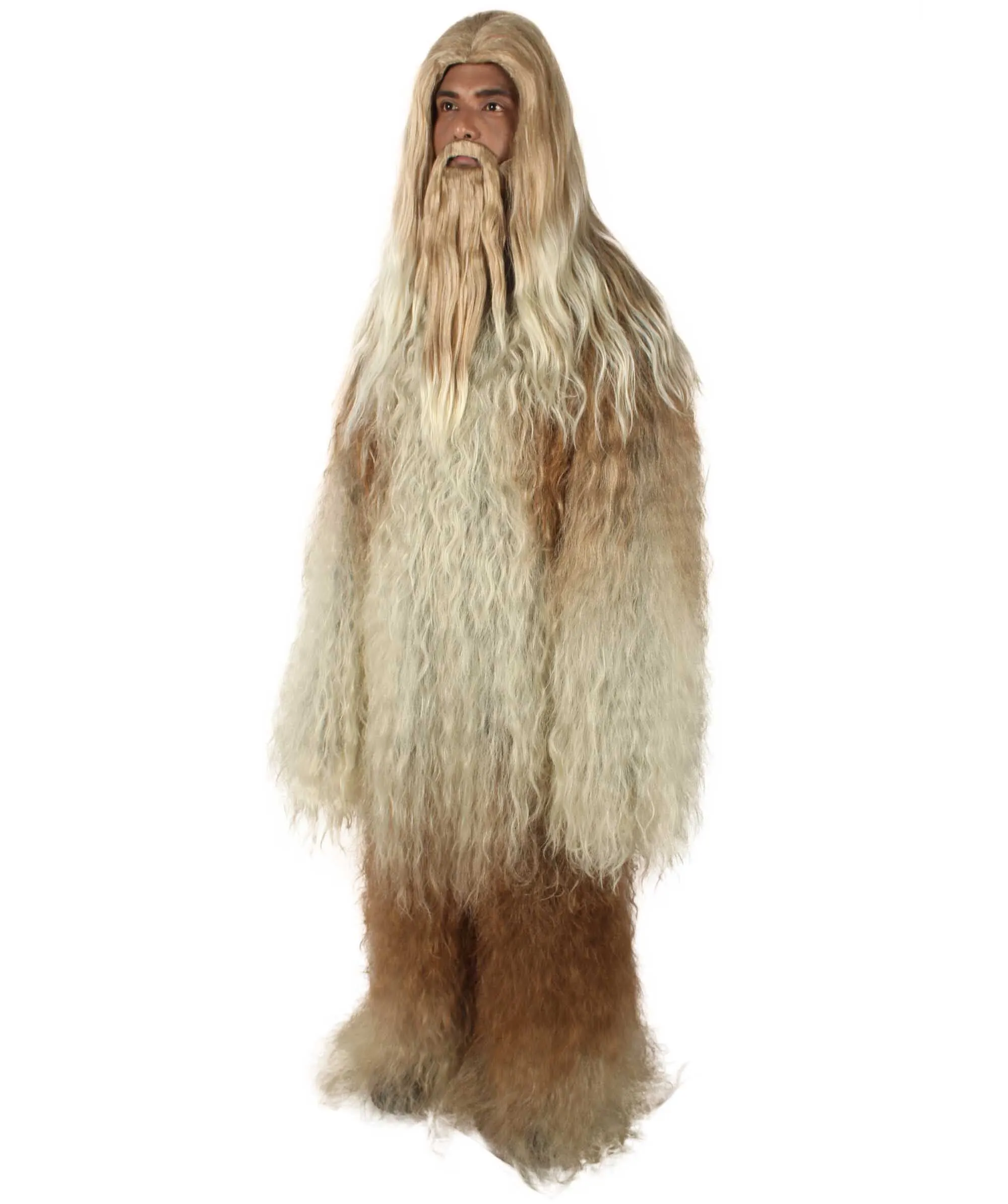 Adult Unisex Bigfoot Horror Wig with Mustache and Beard Bundle | Multiple Color Options