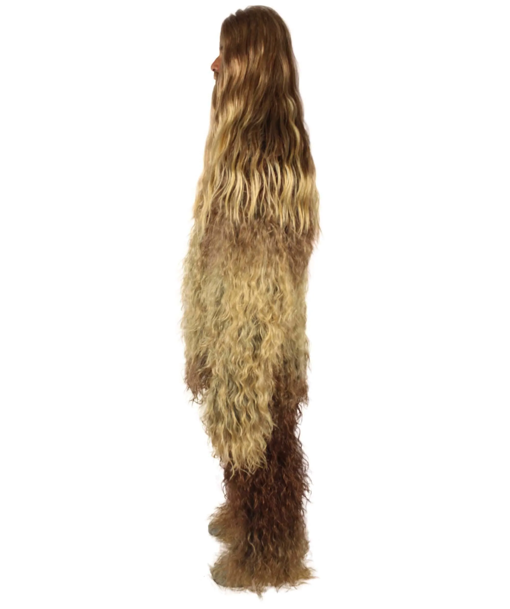 Adult Unisex Bigfoot Horror Wig with Mustache and Beard Bundle | Multiple Color Options