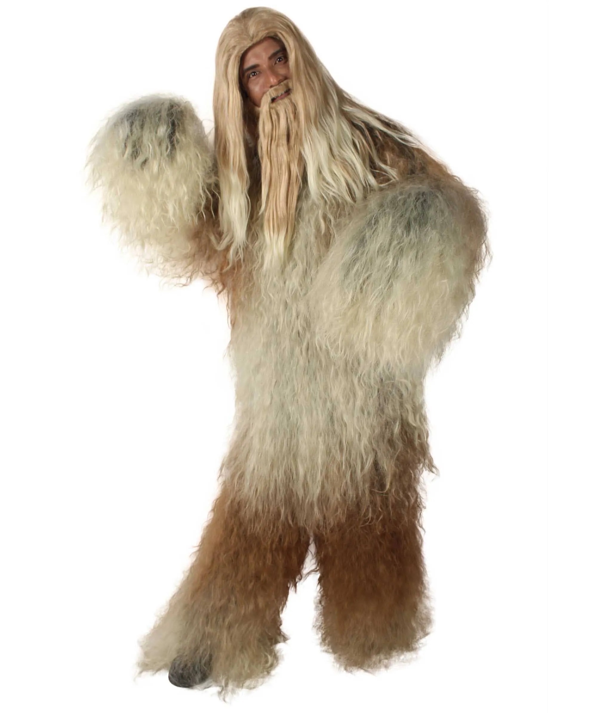 Adult Unisex Bigfoot Horror Wig with Mustache and Beard Bundle | Multiple Color Options