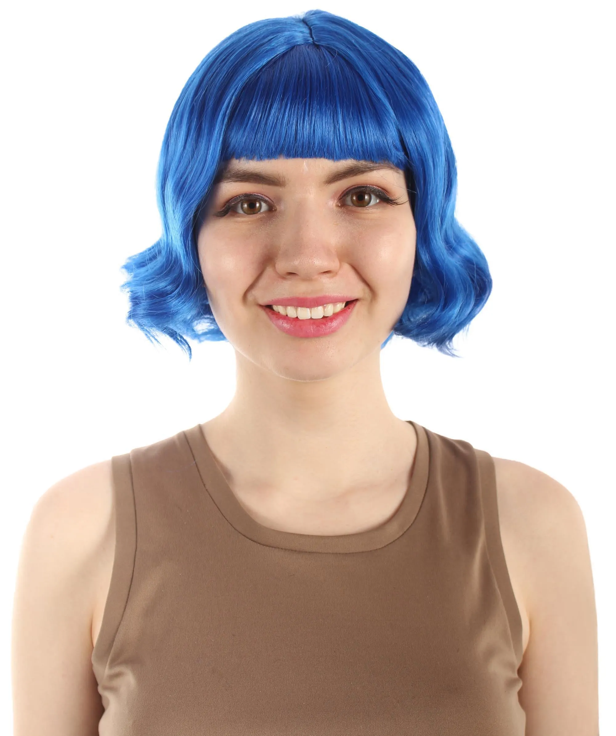 Adult Women's 11" Inch Medium Length Wavy Pop Icon Wig, Multiple Color Synthetic Fiber Hair | HPO