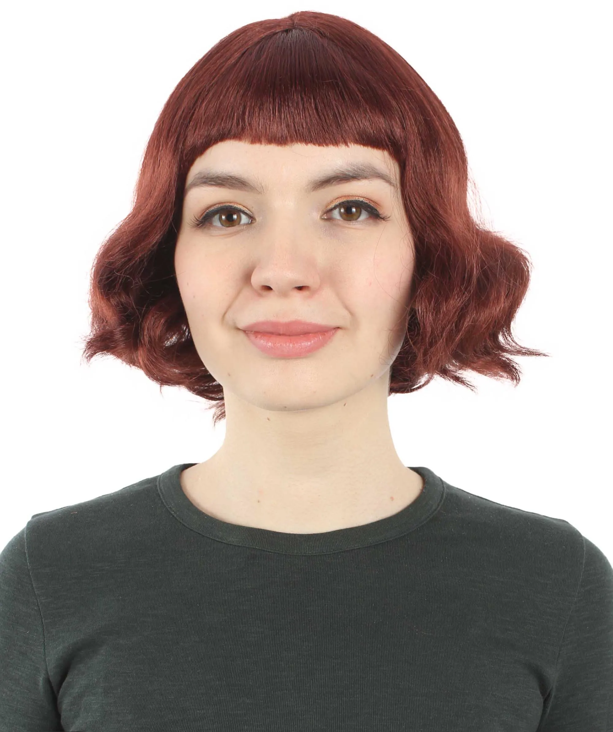 Adult Women's 11" Inch Medium Length Wavy Pop Icon Wig, Multiple Color Synthetic Fiber Hair | HPO