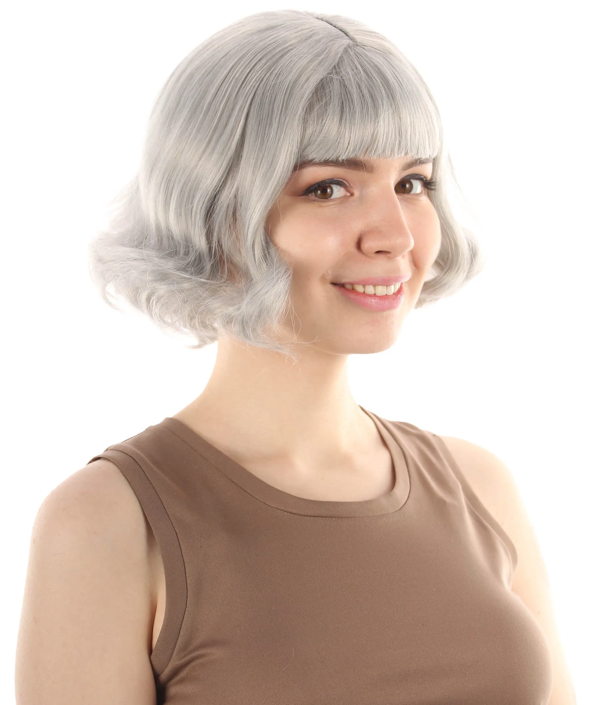 Adult Women's 11" Inch Medium Length Wavy Pop Icon Wig, Multiple Color Synthetic Fiber Hair | HPO