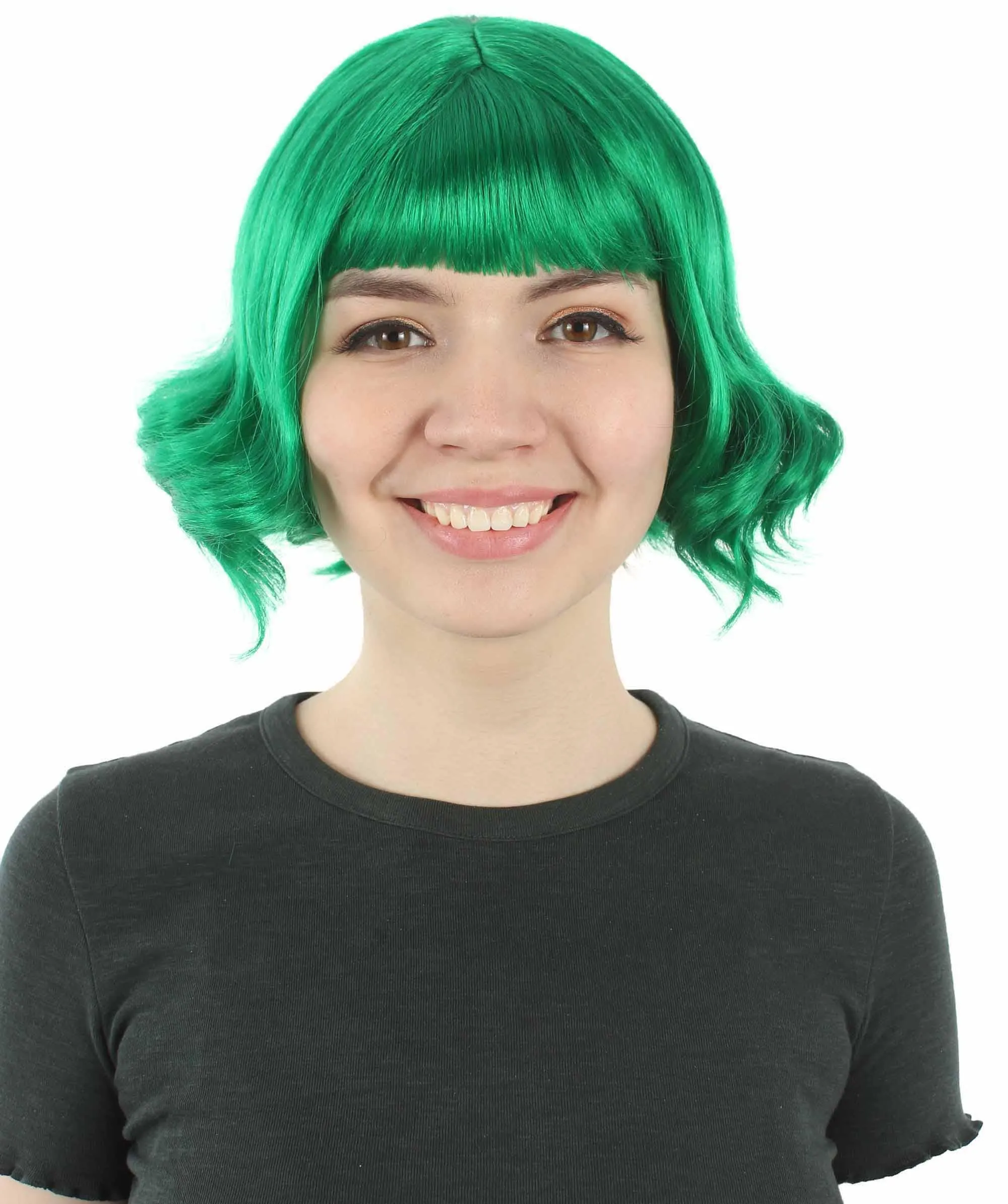 Adult Women's 11" Inch Medium Length Wavy Pop Icon Wig, Multiple Color Synthetic Fiber Hair | HPO