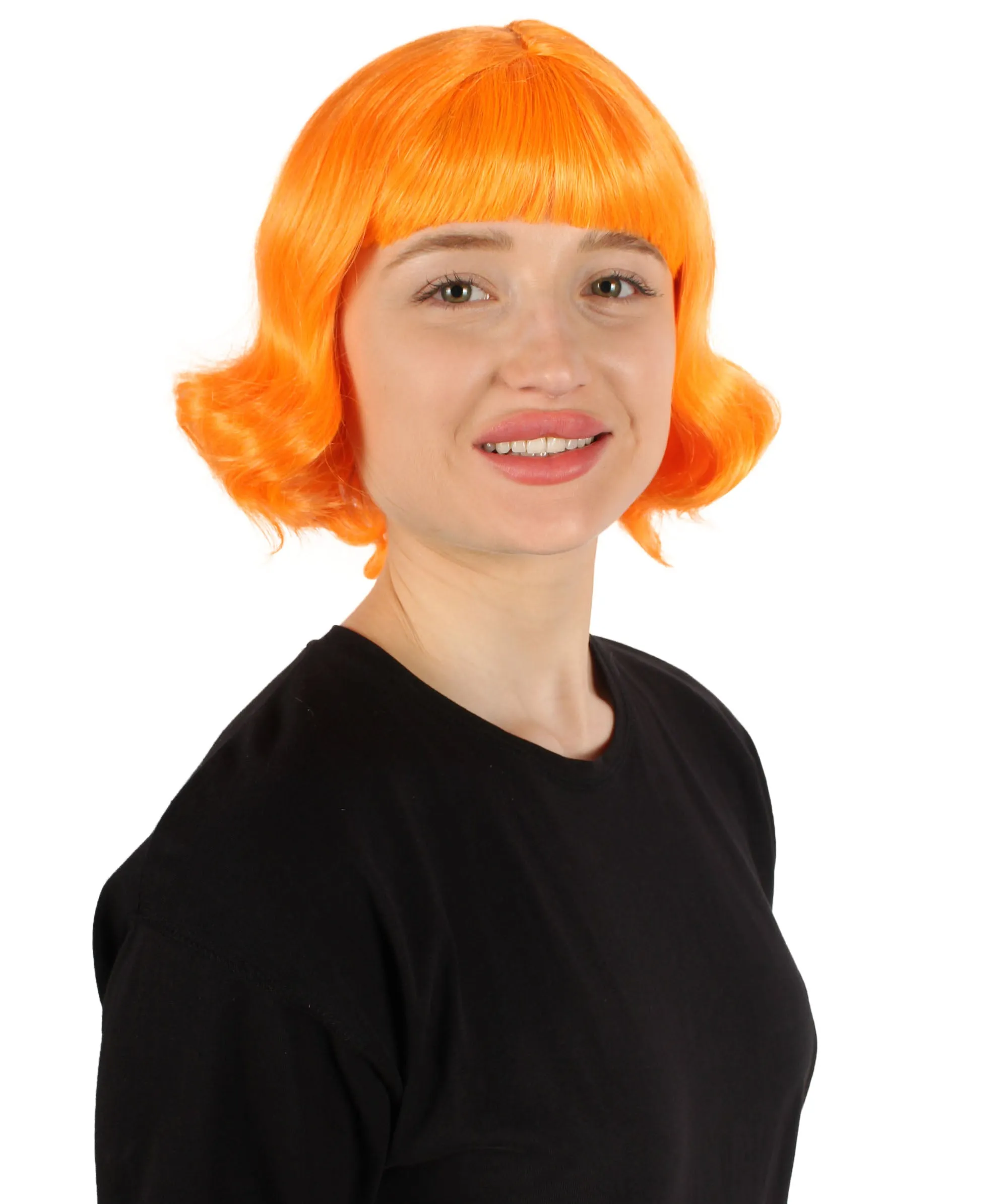 Adult Women's 11" Inch Medium Length Wavy Pop Icon Wig, Multiple Color Synthetic Fiber Hair | HPO