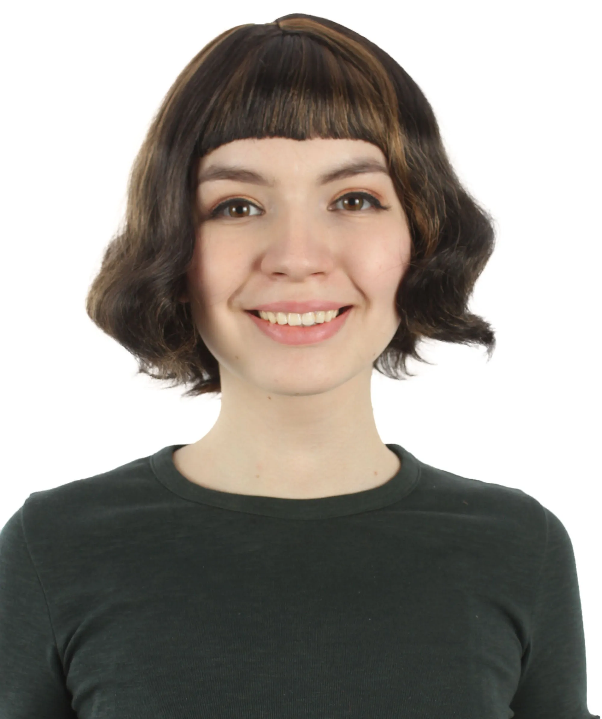 Adult Women's 11" Inch Medium Length Wavy Pop Icon Wig, Multiple Color Synthetic Fiber Hair | HPO