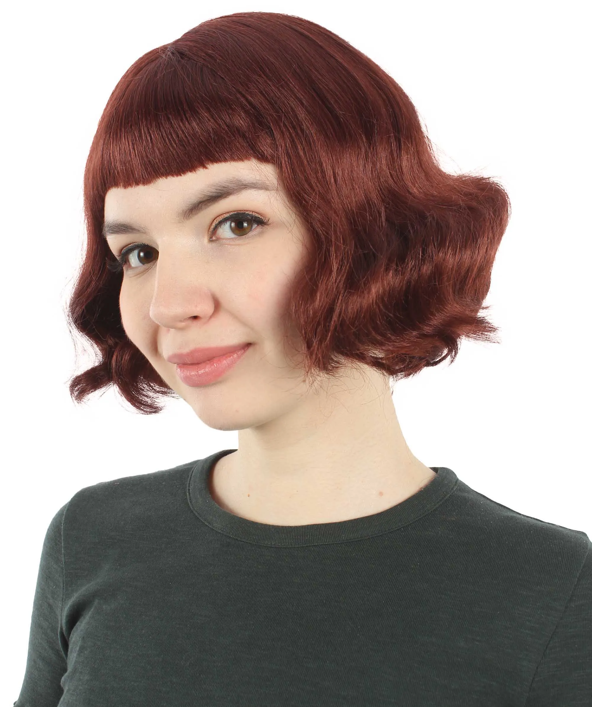 Adult Women's 11" Inch Medium Length Wavy Pop Icon Wig, Multiple Color Synthetic Fiber Hair | HPO