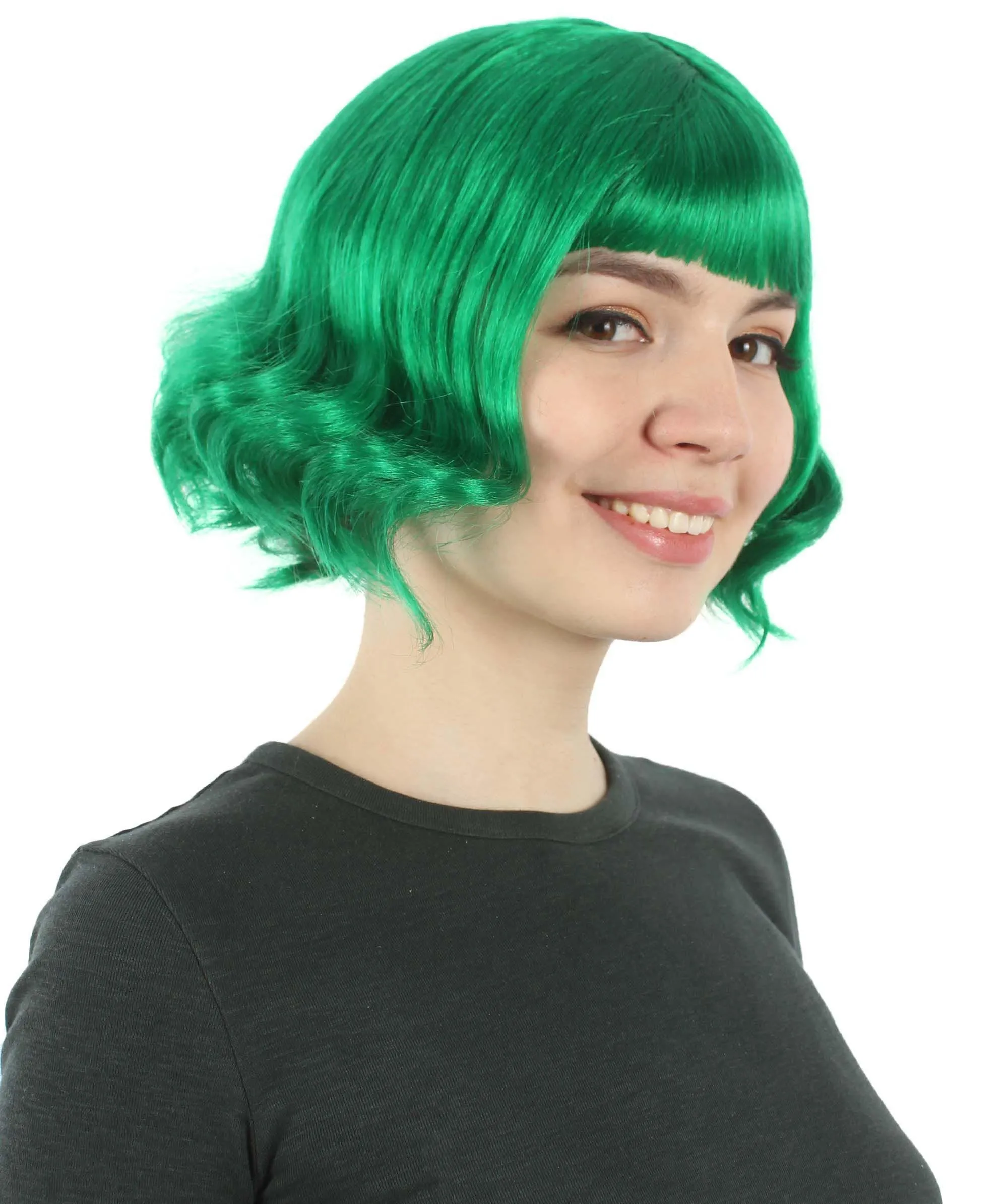 Adult Women's 11" Inch Medium Length Wavy Pop Icon Wig, Multiple Color Synthetic Fiber Hair | HPO