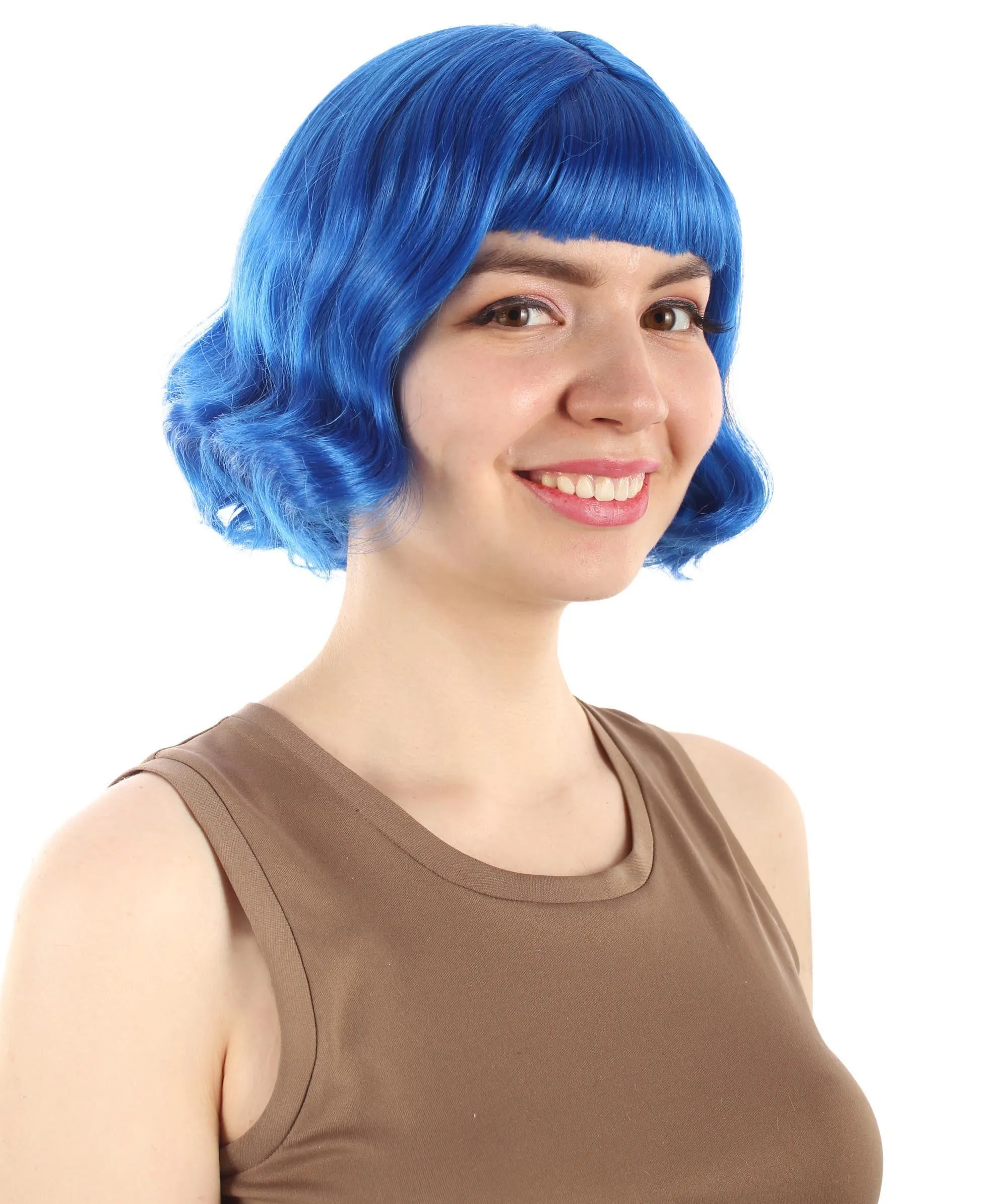 Adult Women's 11" Inch Medium Length Wavy Pop Icon Wig, Multiple Color Synthetic Fiber Hair | HPO