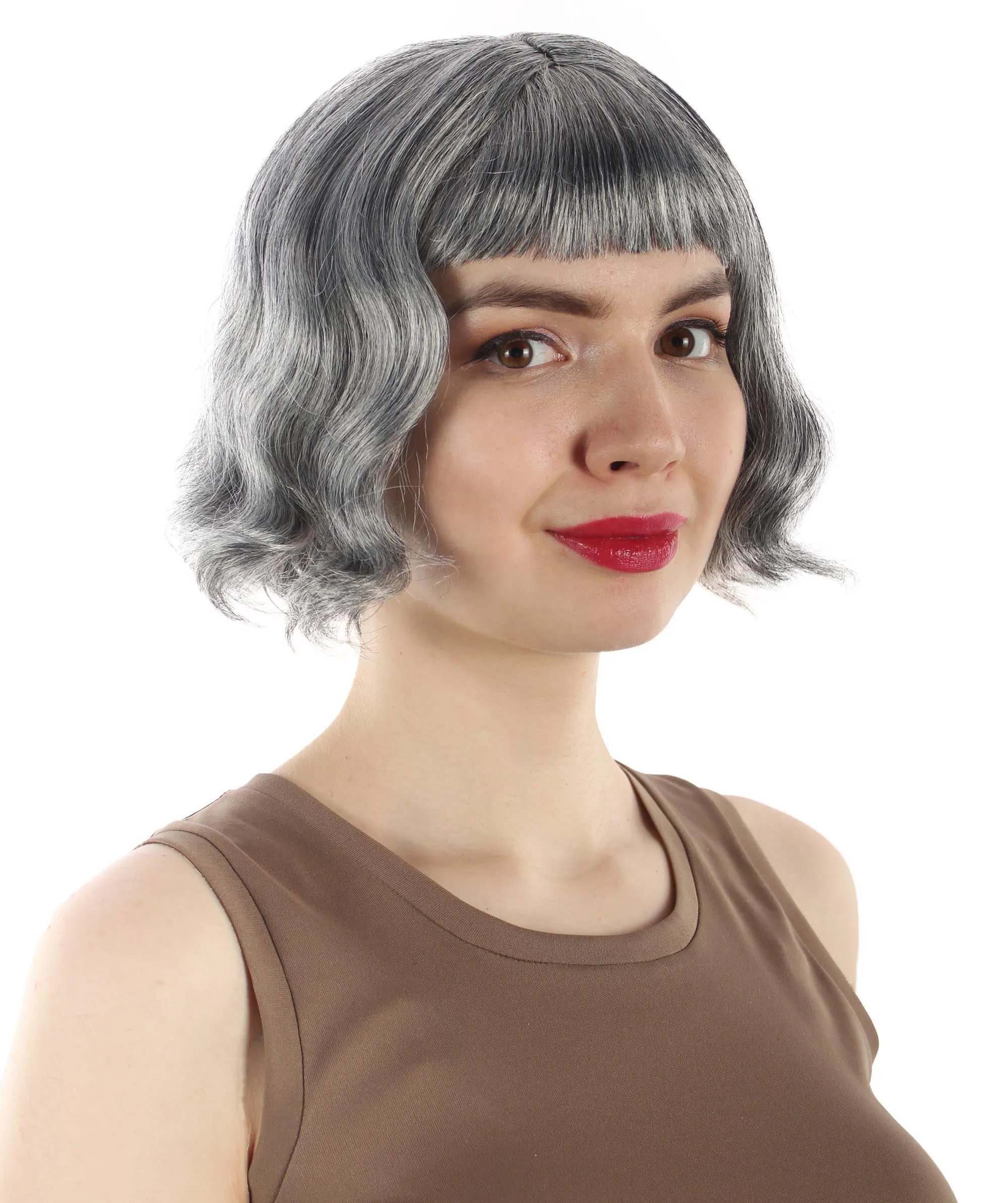 Adult Women's 11" Inch Medium Length Wavy Pop Icon Wig, Multiple Color Synthetic Fiber Hair | HPO