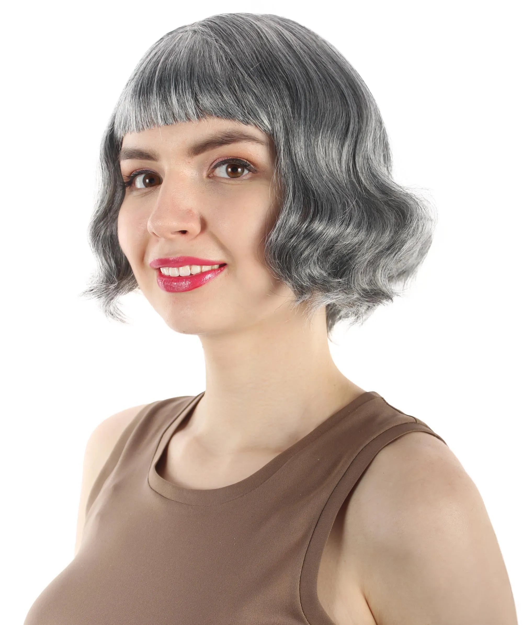 Adult Women's 11" Inch Medium Length Wavy Pop Icon Wig, Multiple Color Synthetic Fiber Hair | HPO